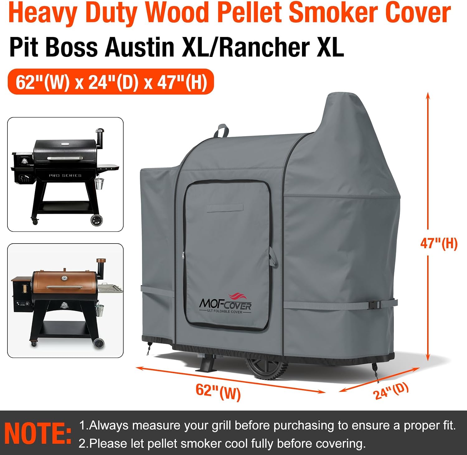 MOFCOVER Pit Boss Austin XL Grill Cover(Gray)