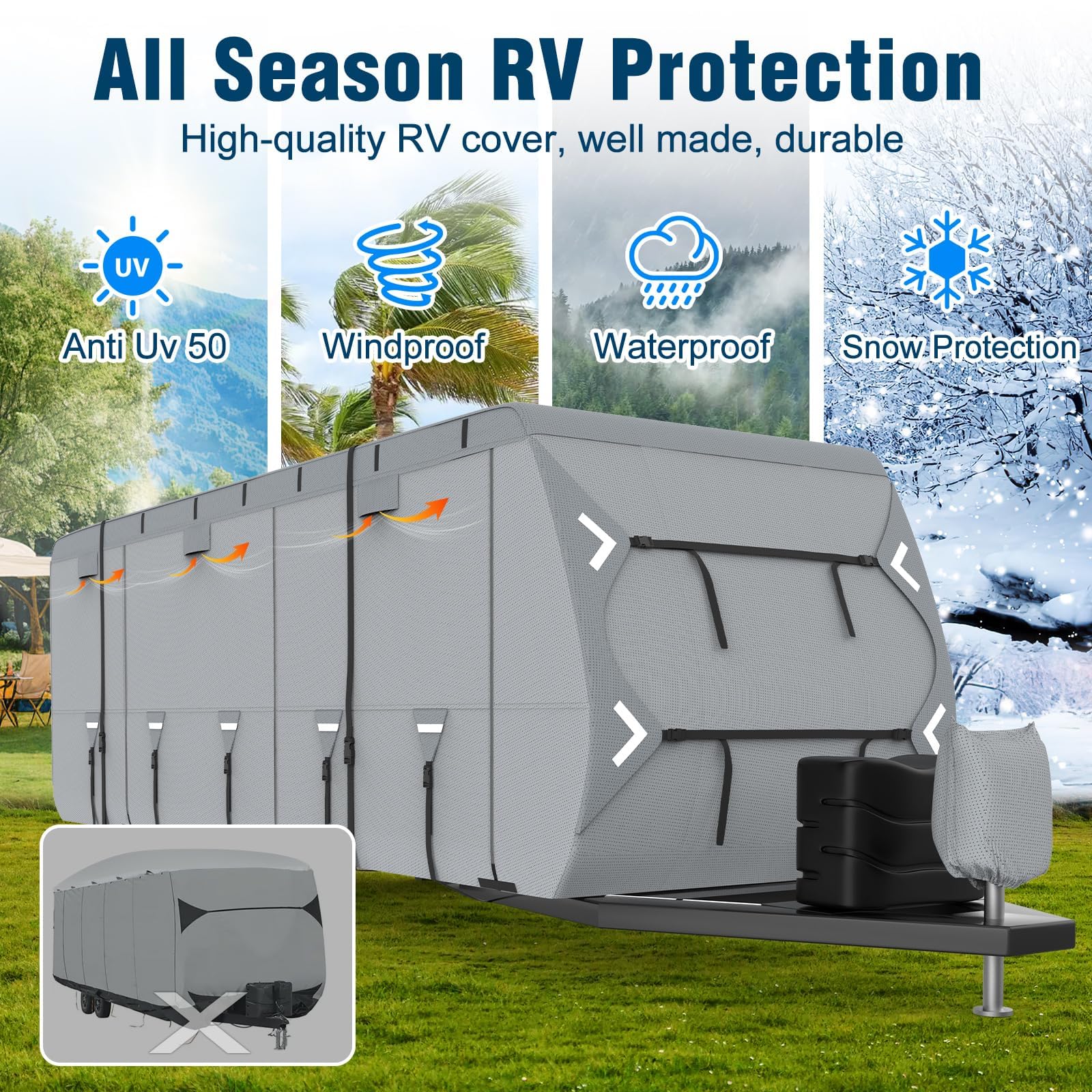 MOFCOVER 30-33ft Rv Cover ,Backdoor version