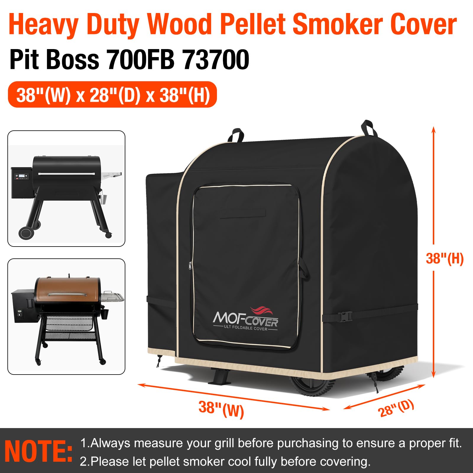 MOFCOVER Pit Boss 700FB Grill Cover(Black)