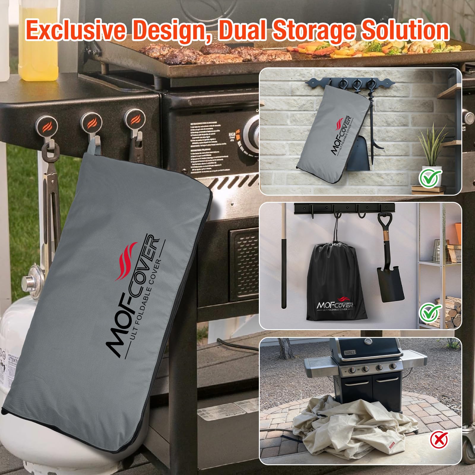 MOFCOVER 48 inch Griddle Cover(Khaki)