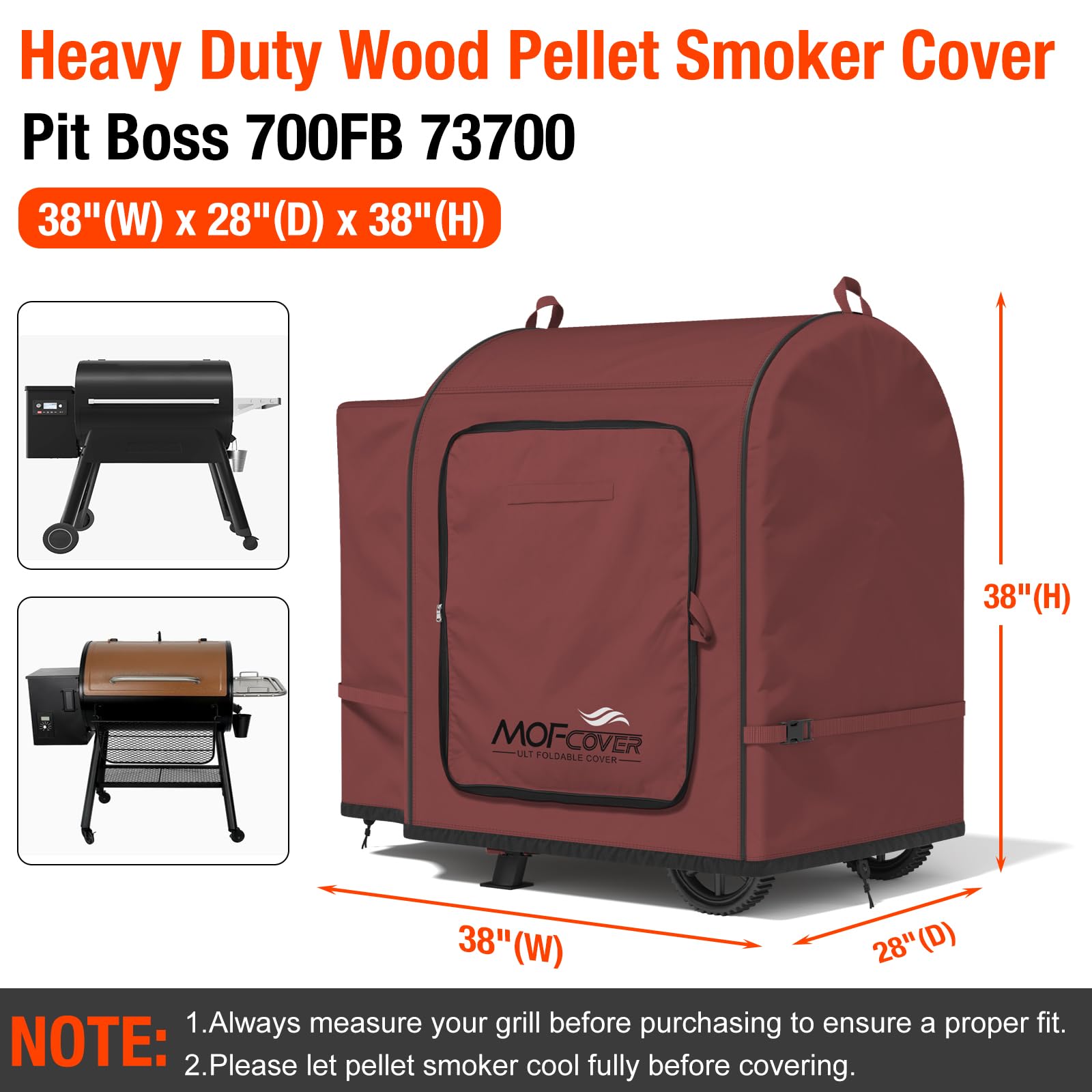 MOFCOVER Pit Boss 700FB Grill Cover(Red)