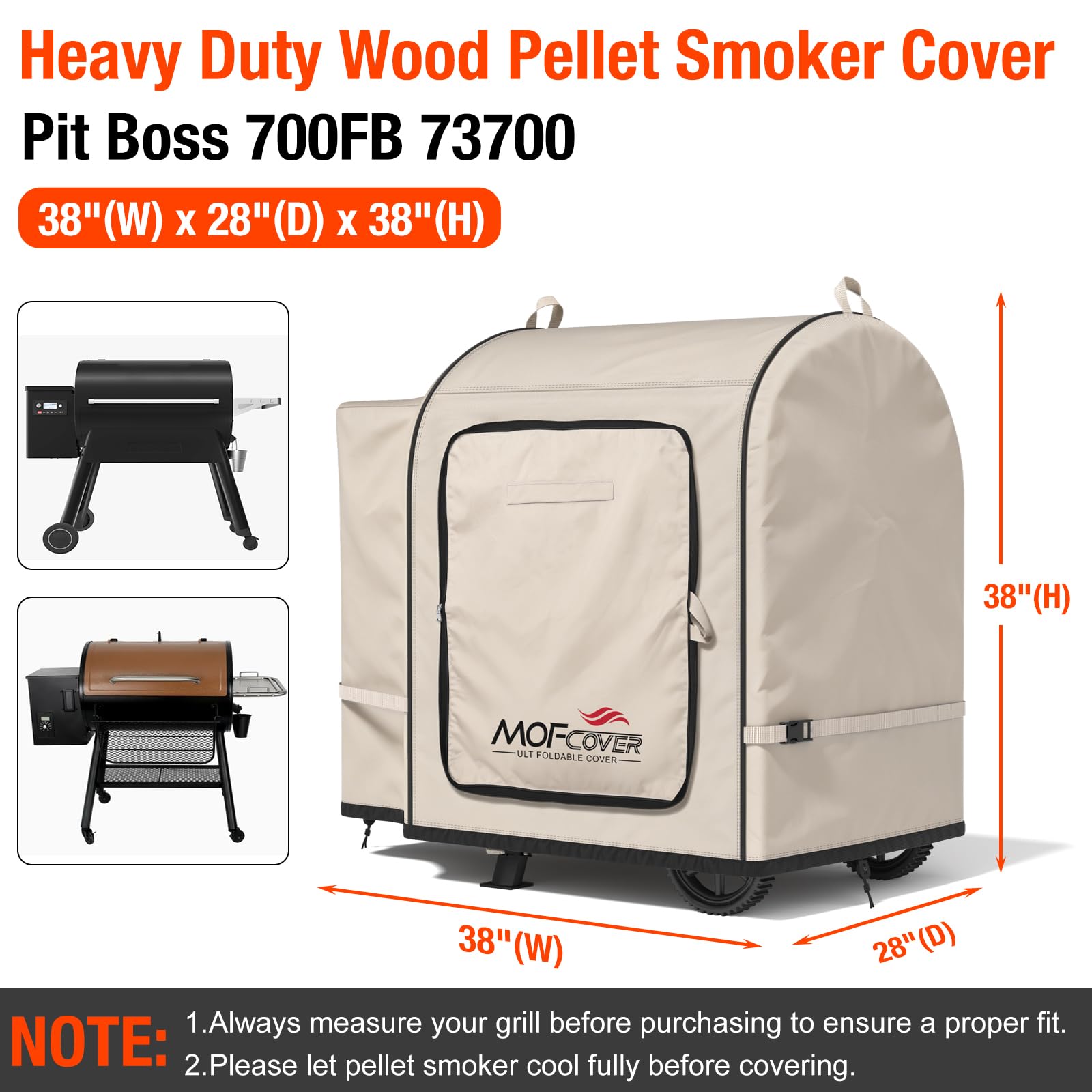 MOFCOVER Pit Boss 700FB Grill Cover(Khaki)