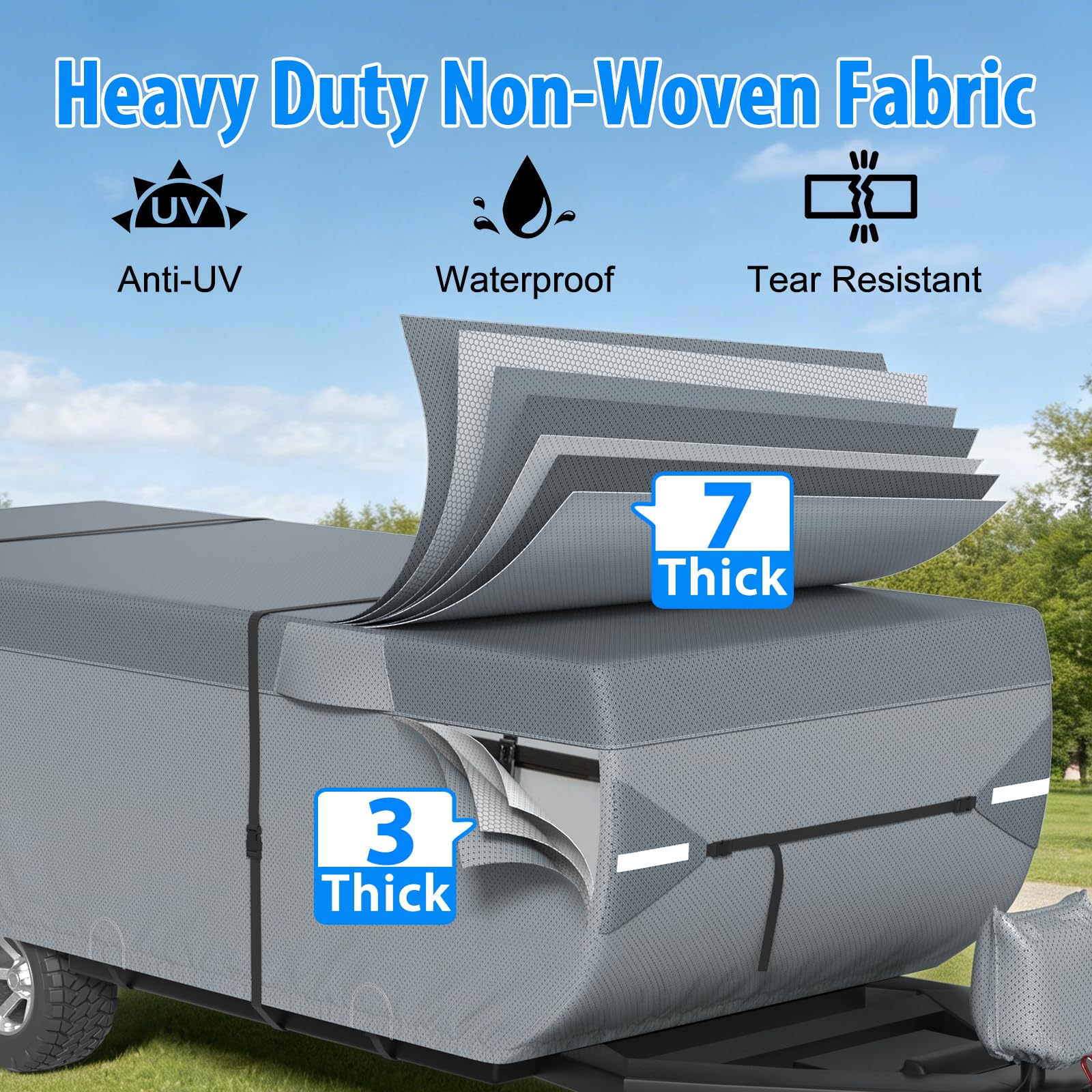 MOFCOVER Pop Up RV Cover 16-18ft