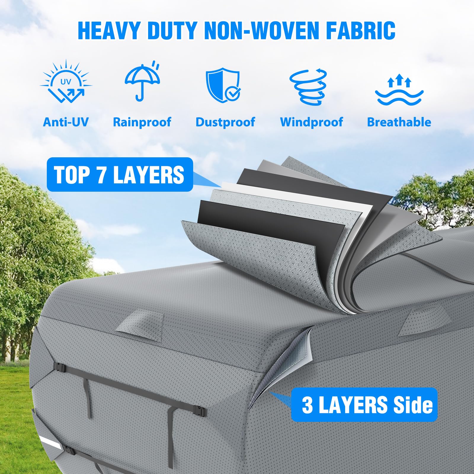 MOFCOVER 5th Wheel RV Cover 41-45ft