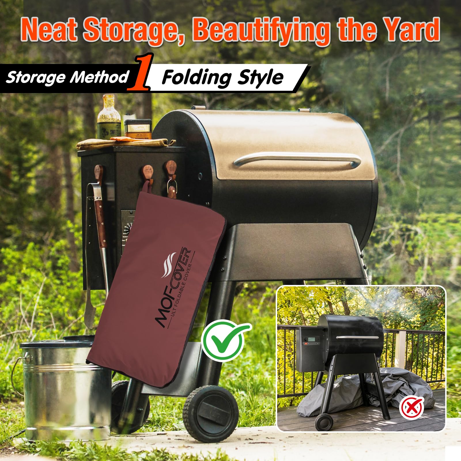 MOFCOVER Traeger 20 Grill Cover(Red)