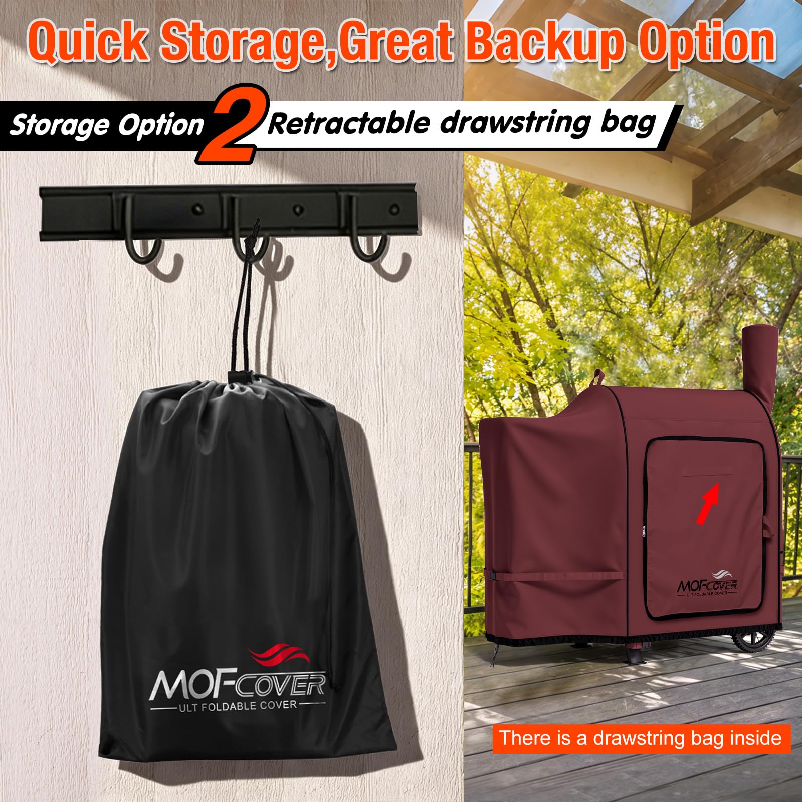 MOFCOVER Traeger Pro 22 Grill Cover(Red)