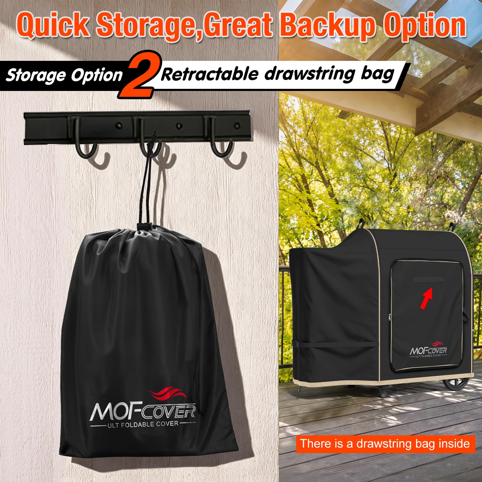 MOFCOVER Traeger 20 Grill Cover(Black)