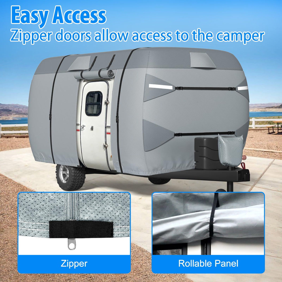 MOFCOVER Fiberglass RV Cover – 9-Layer Nonwoven Fabric