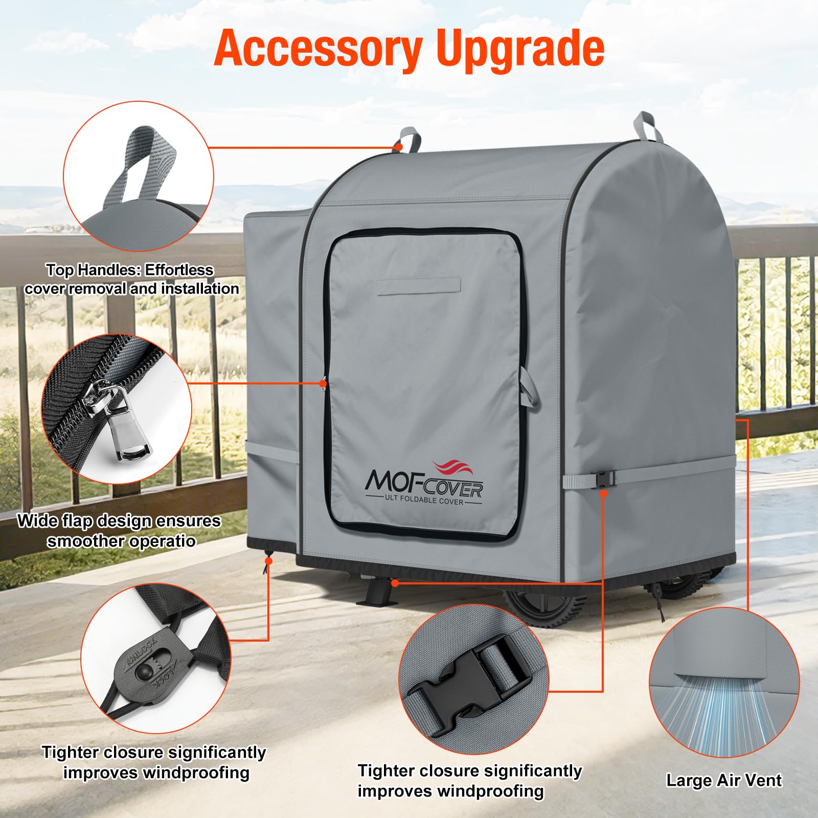 MOFCOVER Traeger 20 Grill Cover(Gray)