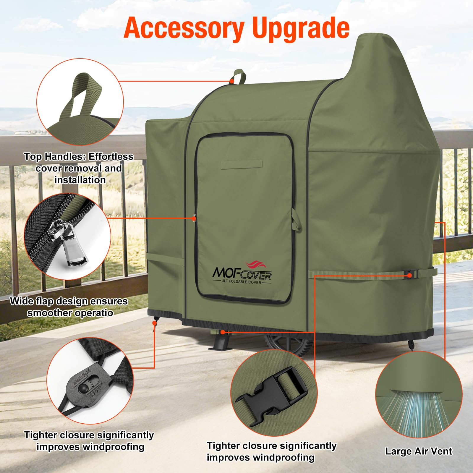 MOFCOVER Pit Boss Austin XL Grill Cover(Green)