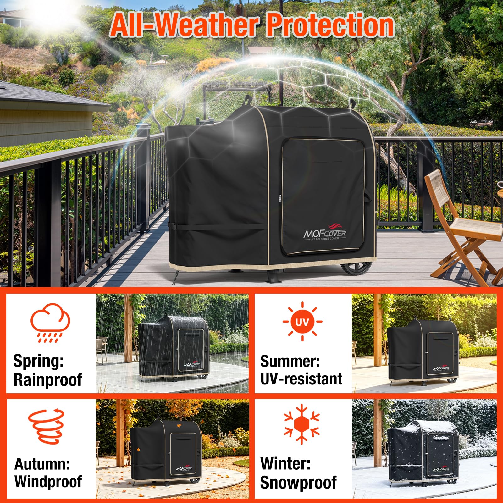 MOFCOVER Traeger 20 Grill Cover(Black)