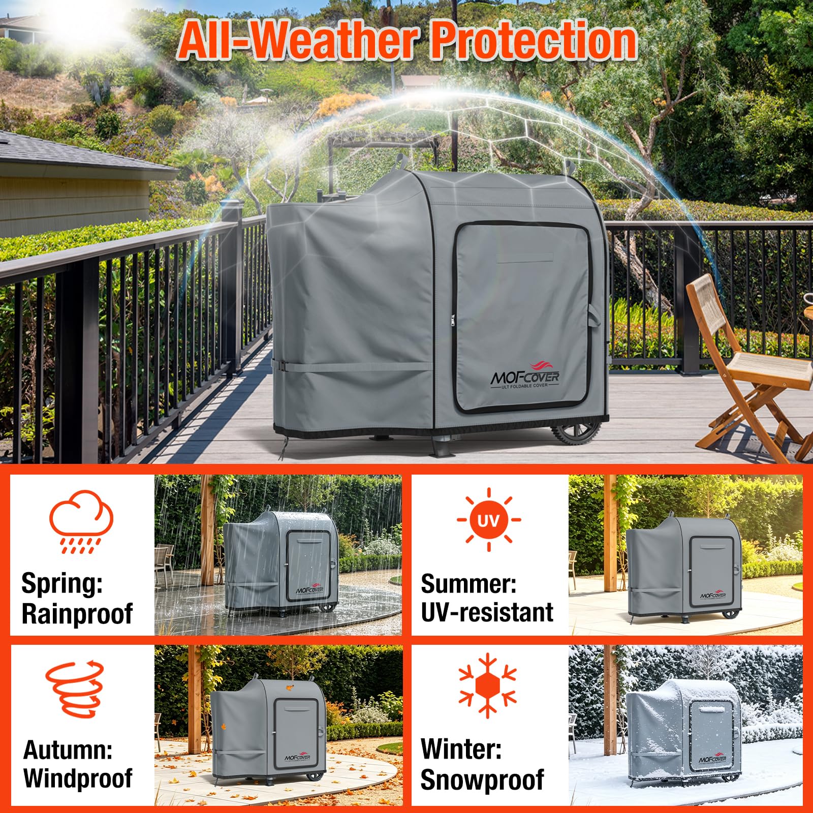 MOFCOVER Traeger 20 Grill Cover(Gray)