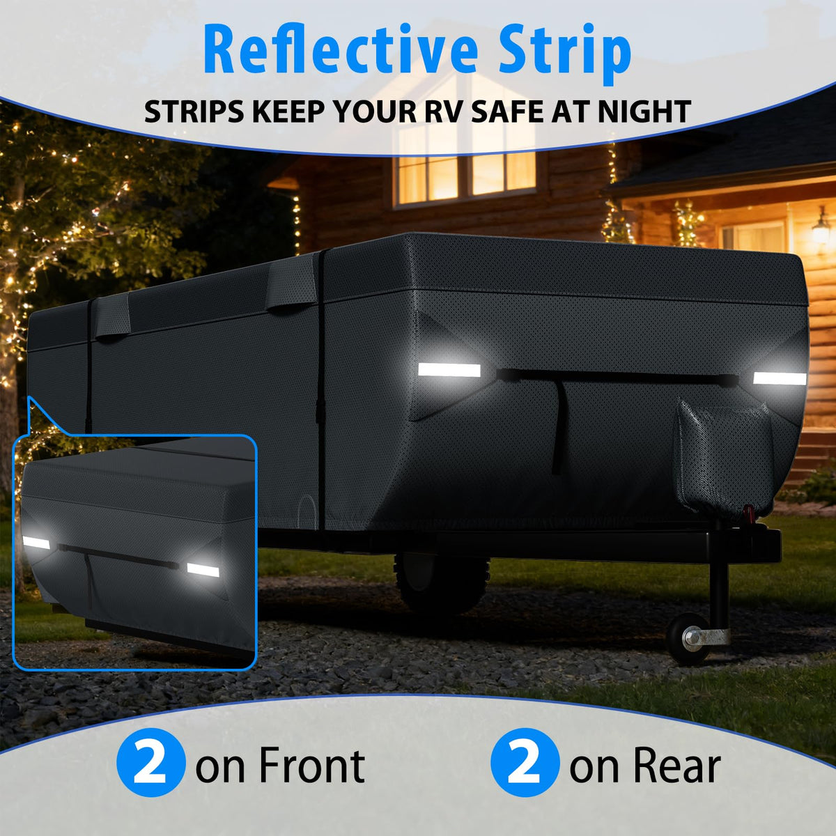 MOFCOVER Pop Up Folding Camper Cover – 9-Layer Nonwoven, 8–14 ft