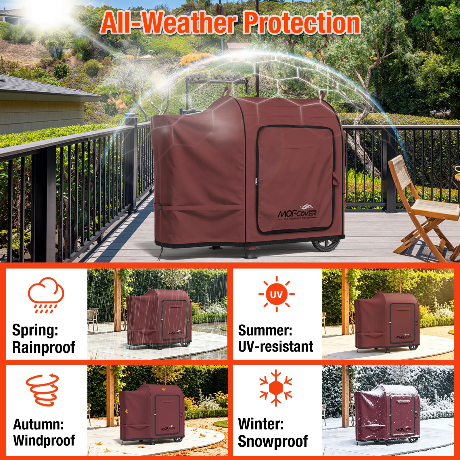 MOFCOVER Traeger 20 Grill Cover(Red)