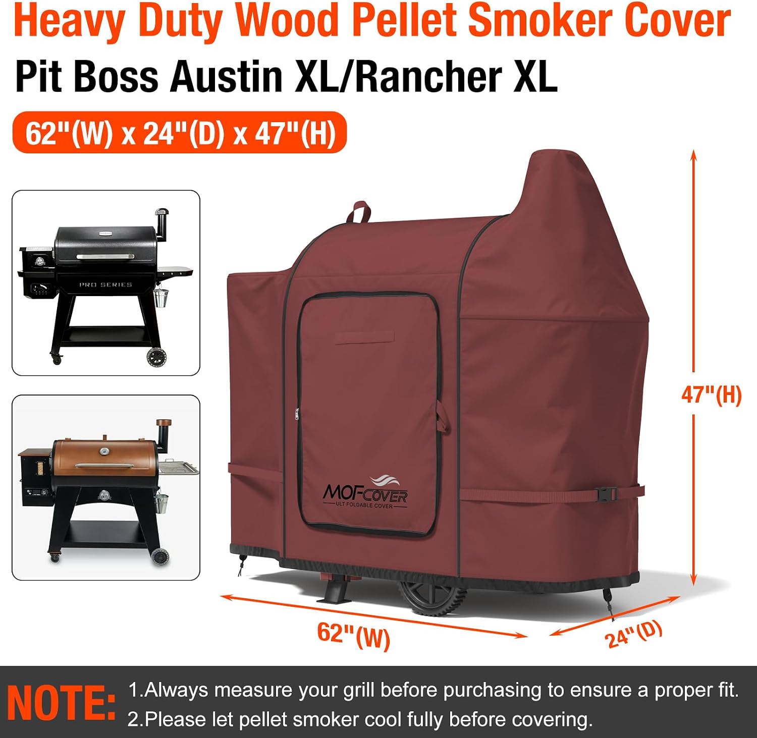 MOFCOVER Pit Boss Austin XL Grill Cover(Red)