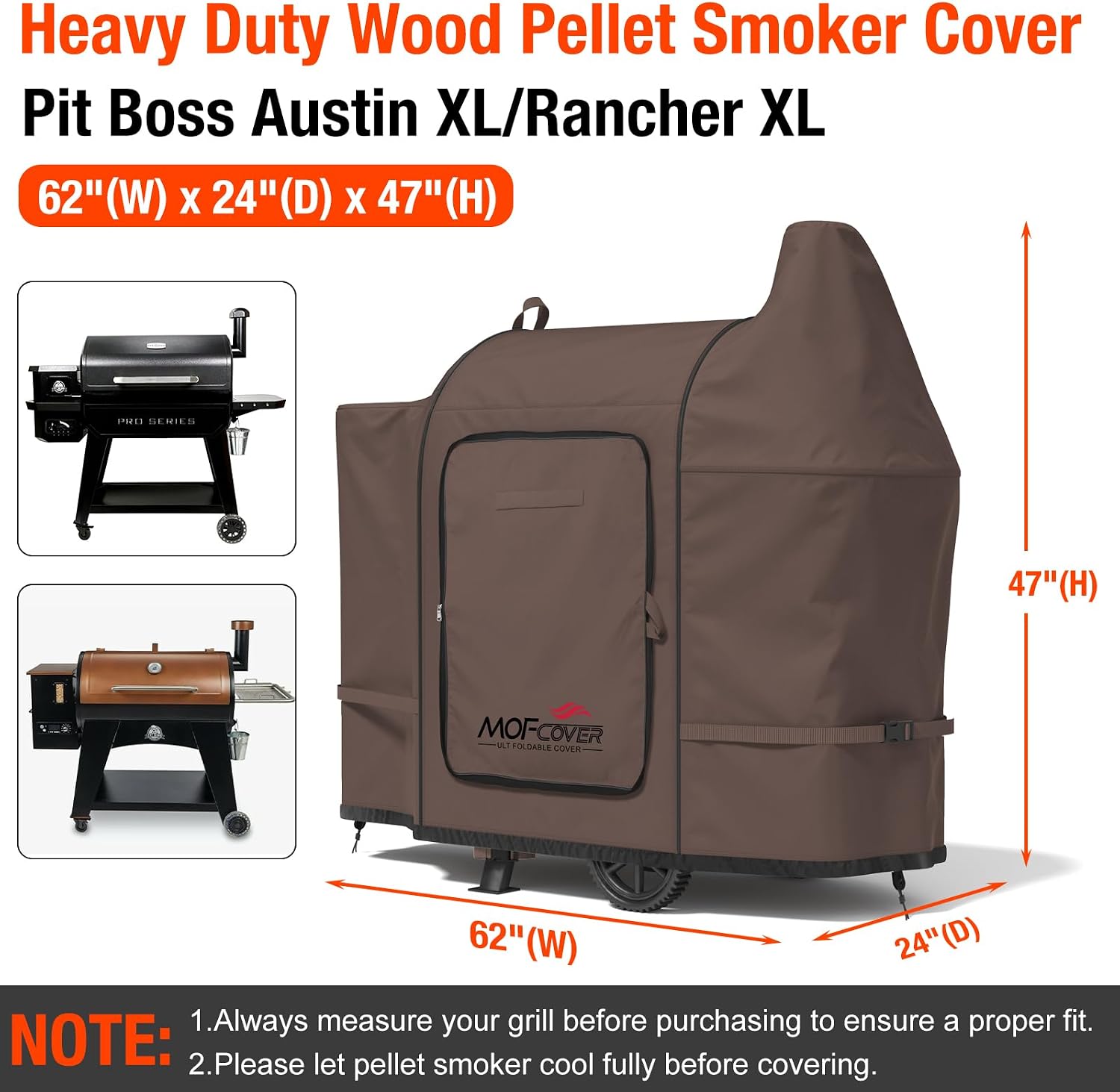 MOFCOVER Pit Boss Austin XL Grill Cover(Coffee)