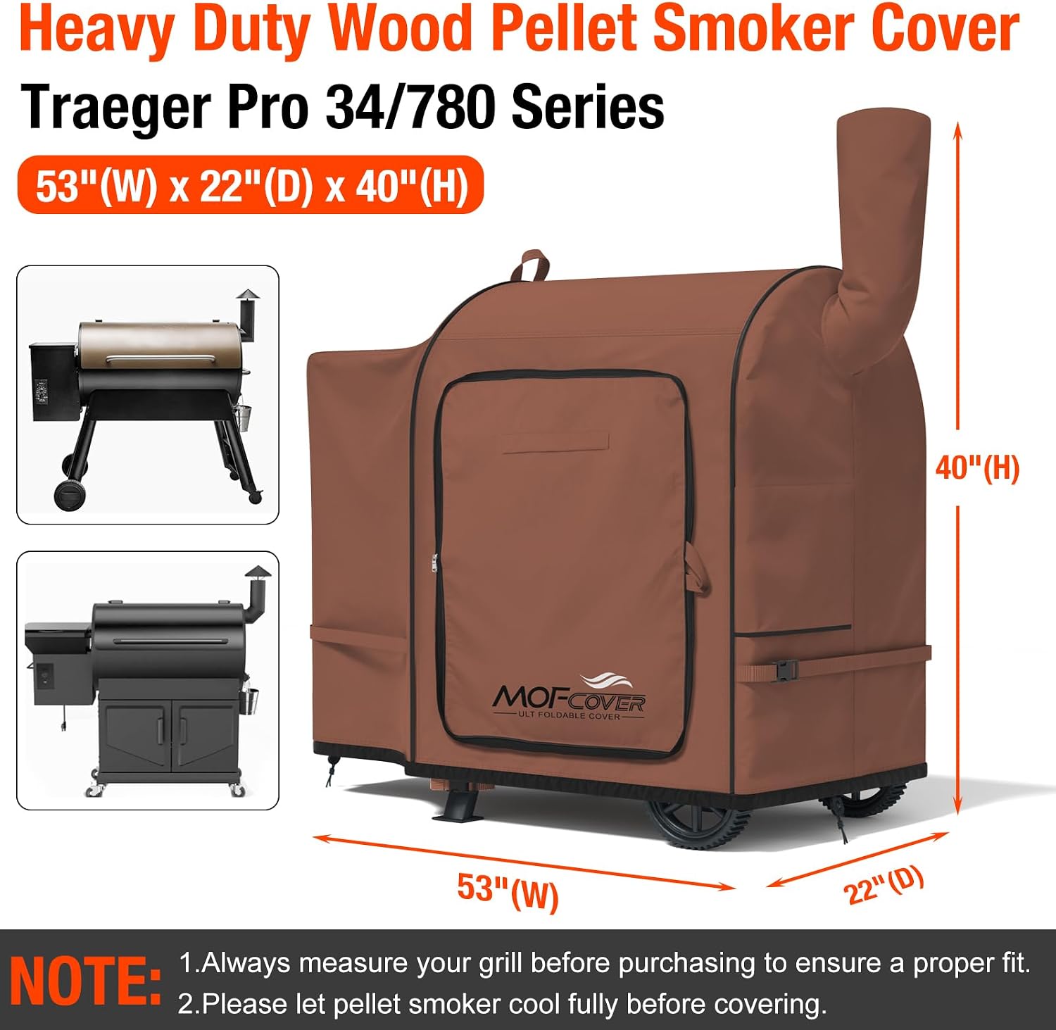 MOFCOVER Traeger Pro 34 Grill Cover(Caramel)