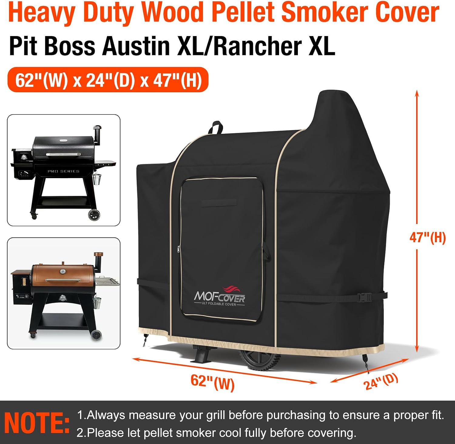 MOFCOVER Pit Boss Austin XL Grill Cover(Black)