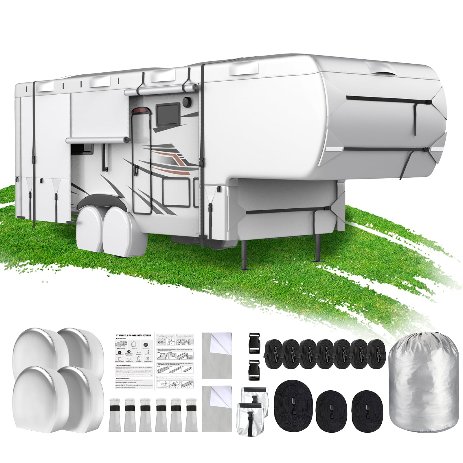 MOFCOVER 5th Wheel RV Cover 33-37ft,Oxford