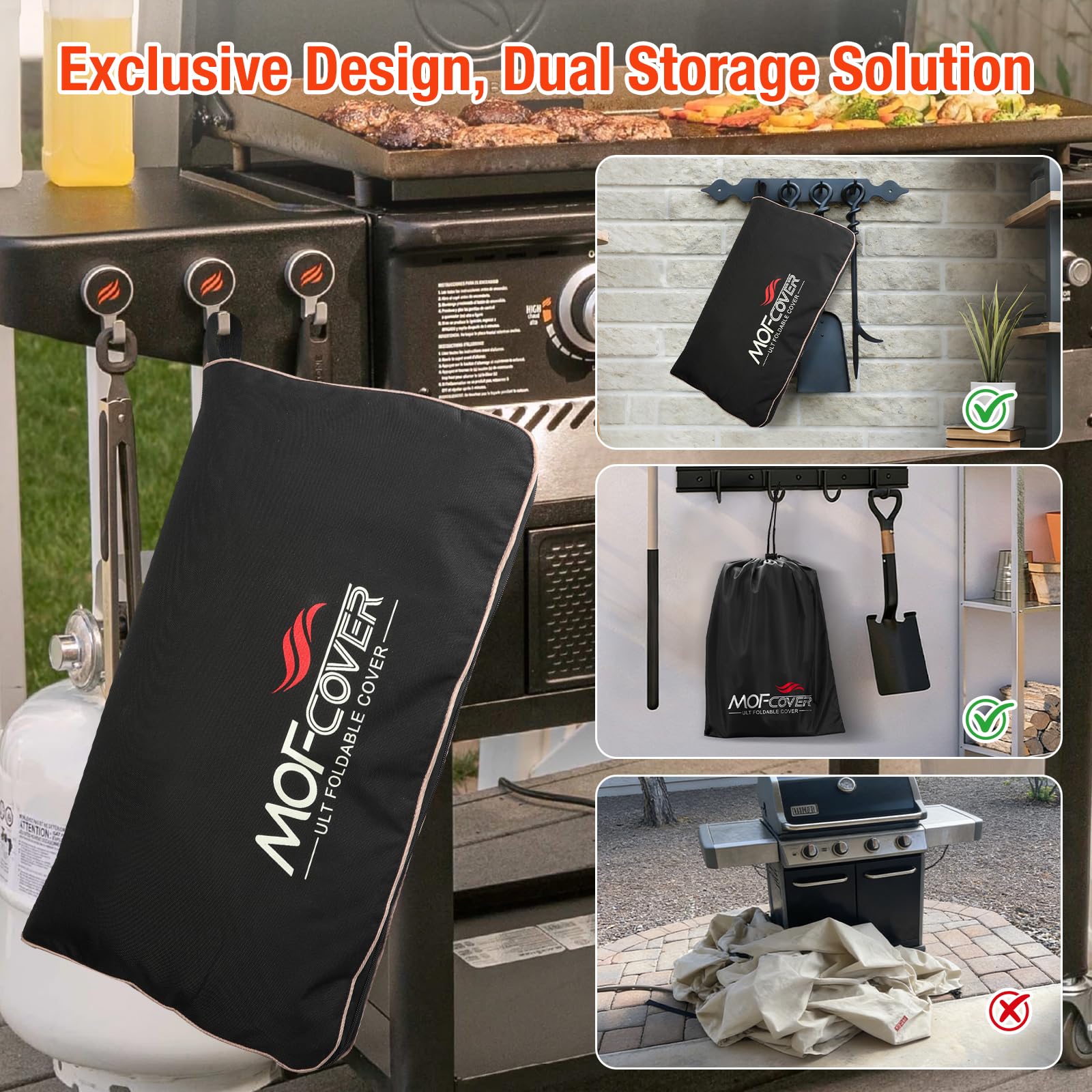 MOFCOVER 28 inch Griddle Cover(Coffee)