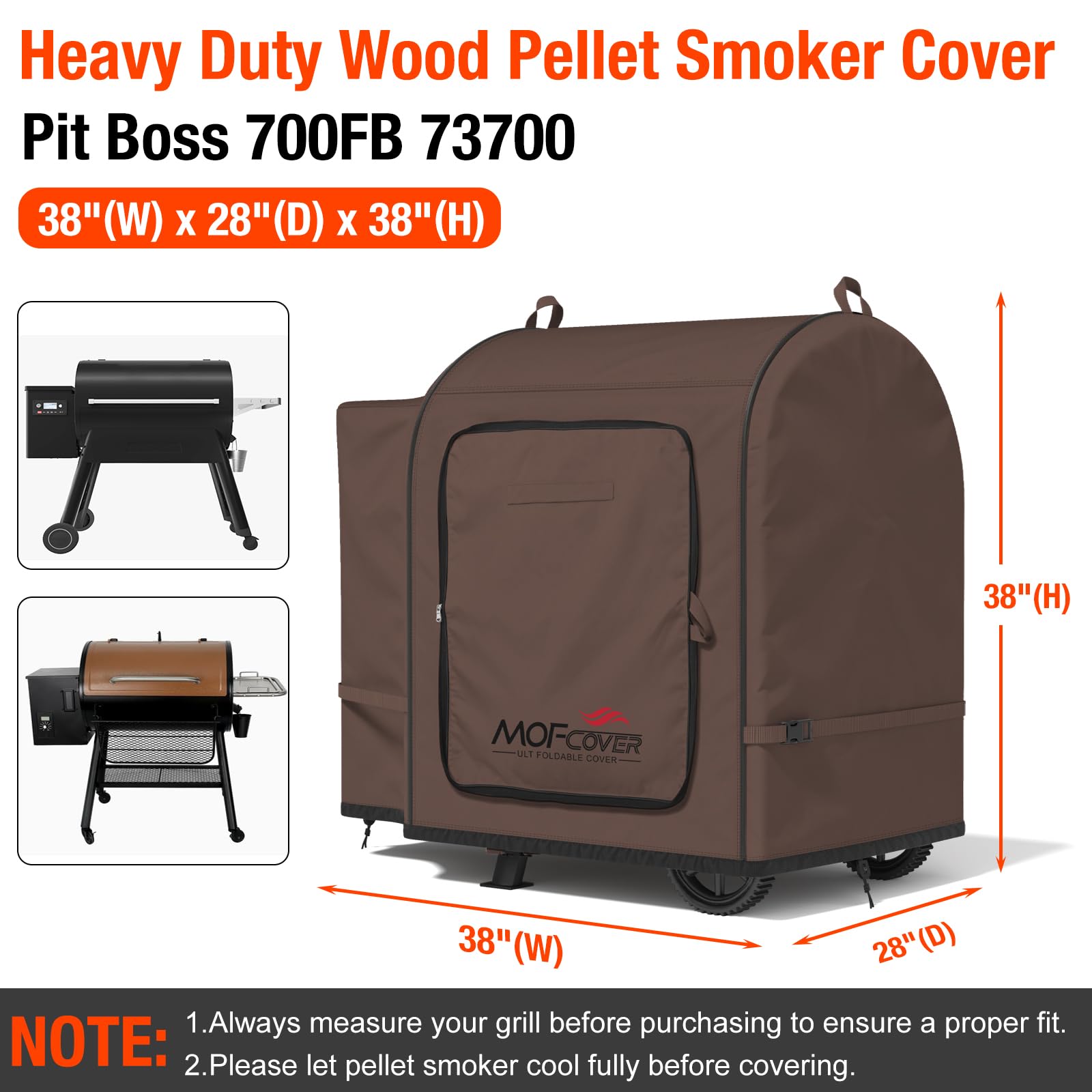 MOFCOVER Pit Boss 700FB Grill Cover(Coffee)