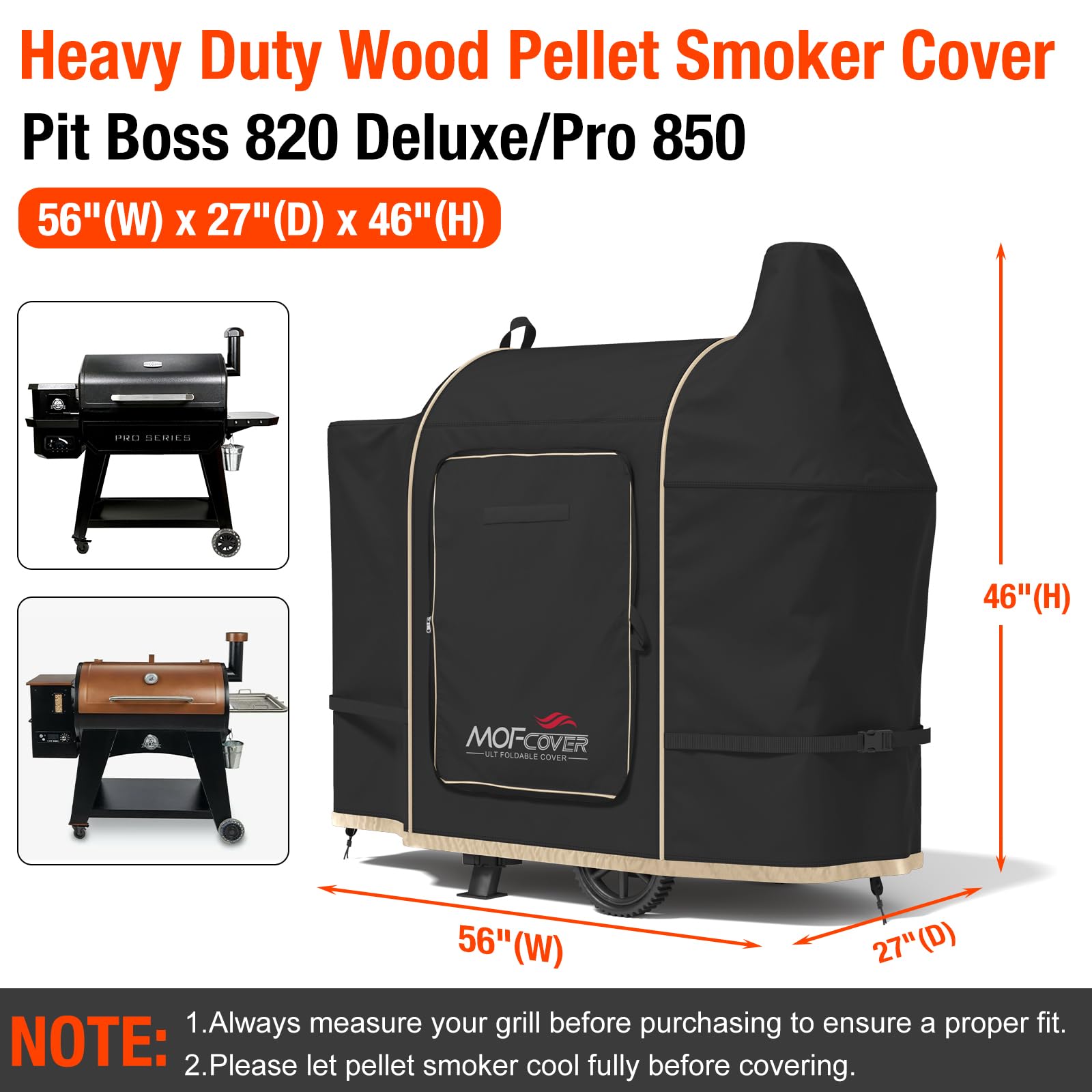 MOFCOVER Pit Boss 820D Grill Cover(Black)