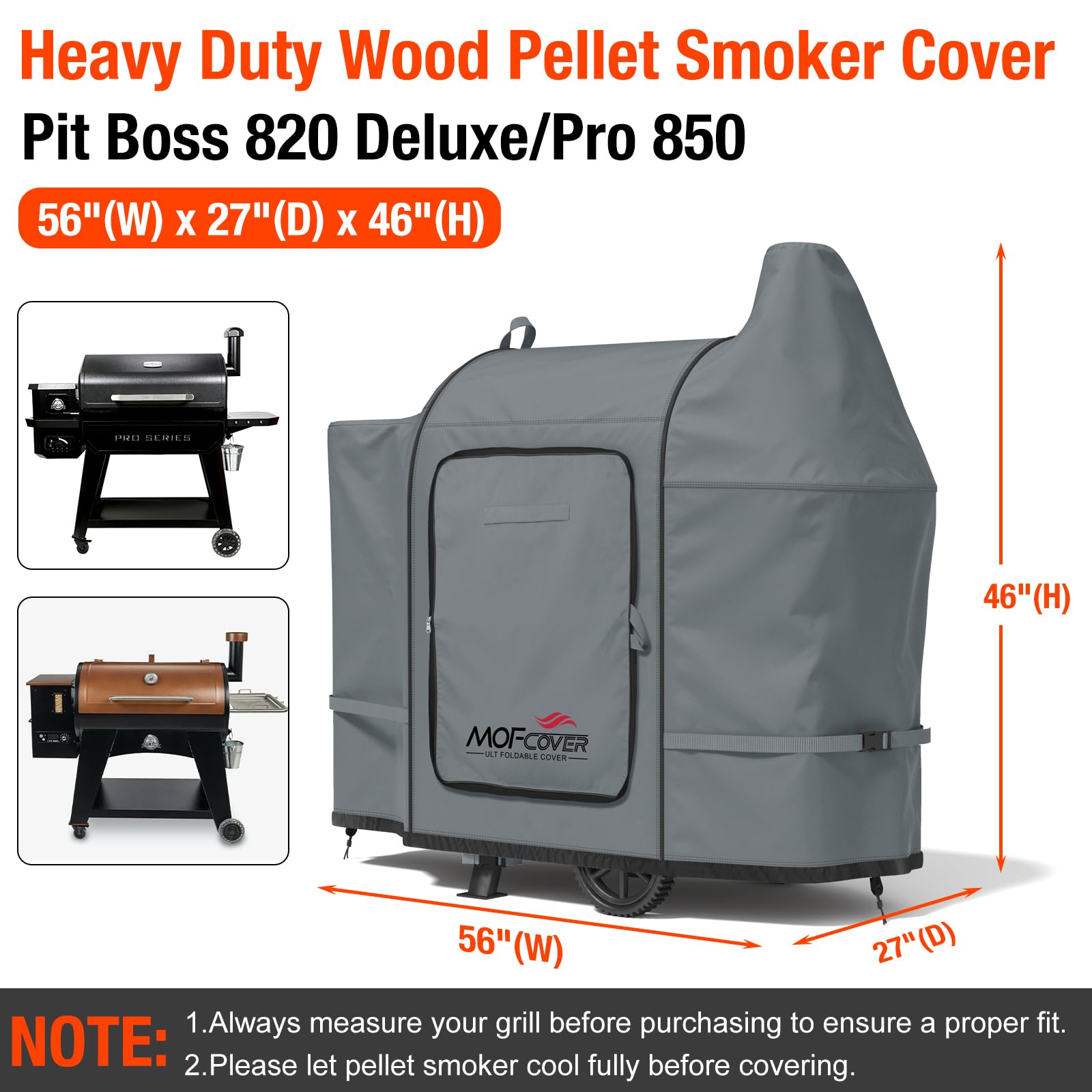 MOFCOVER Pit Boss 820D Grill Cover(Gray)