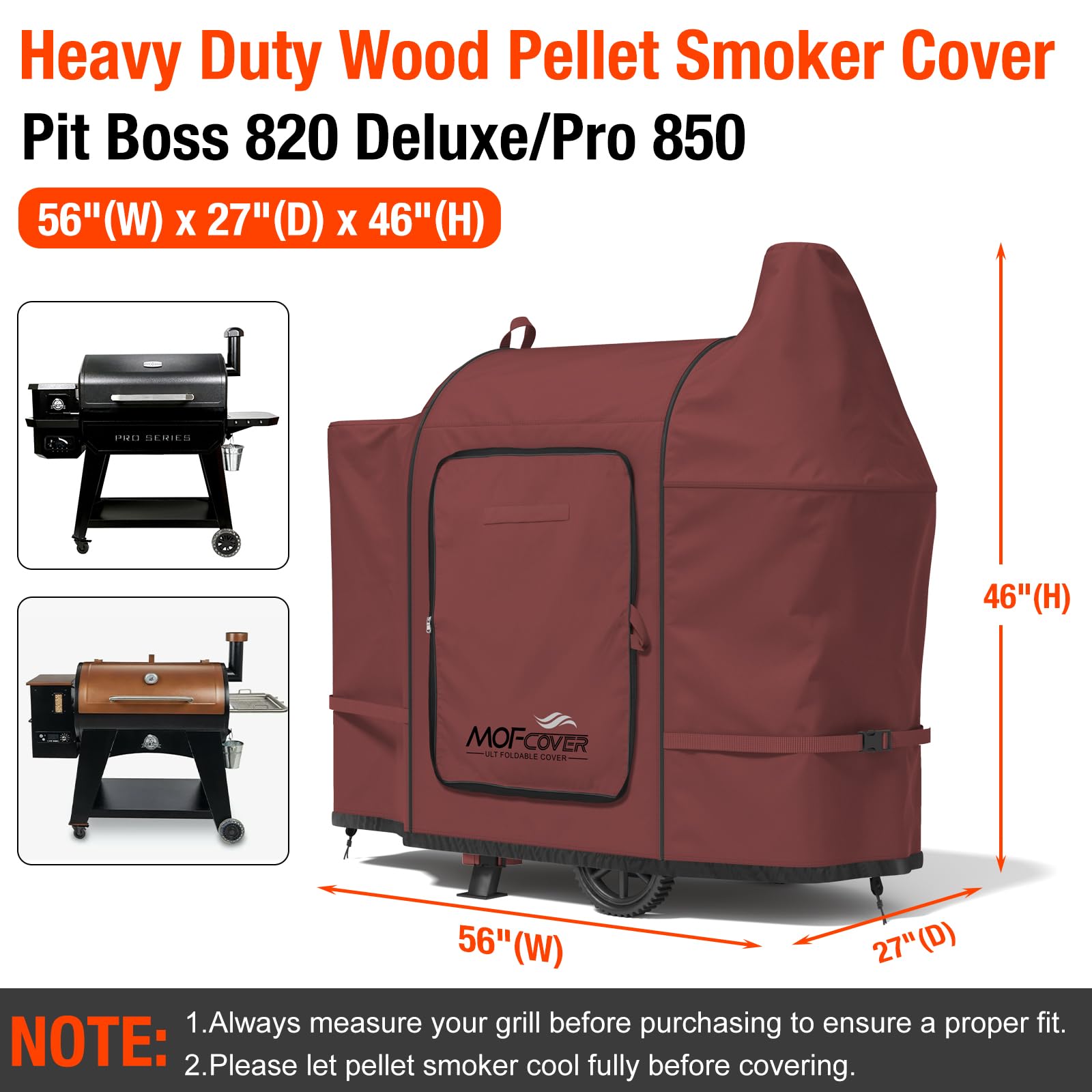 MOFCOVER Pit Boss 820D Grill Cover(Red)