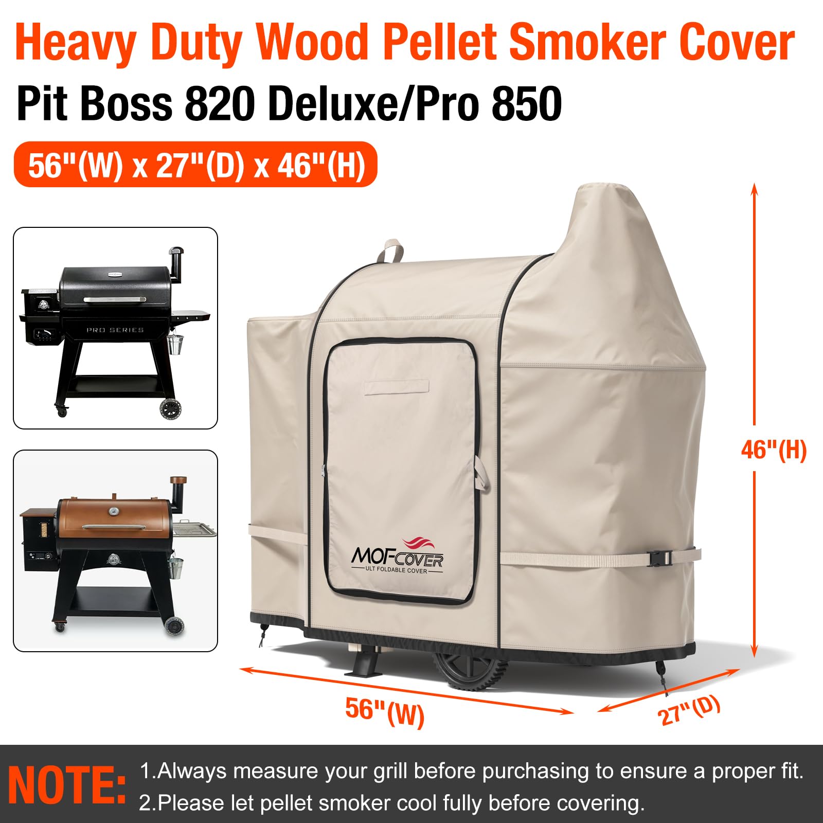 MOFCOVER Pit Boss 820D Grill Cover(Khaki)