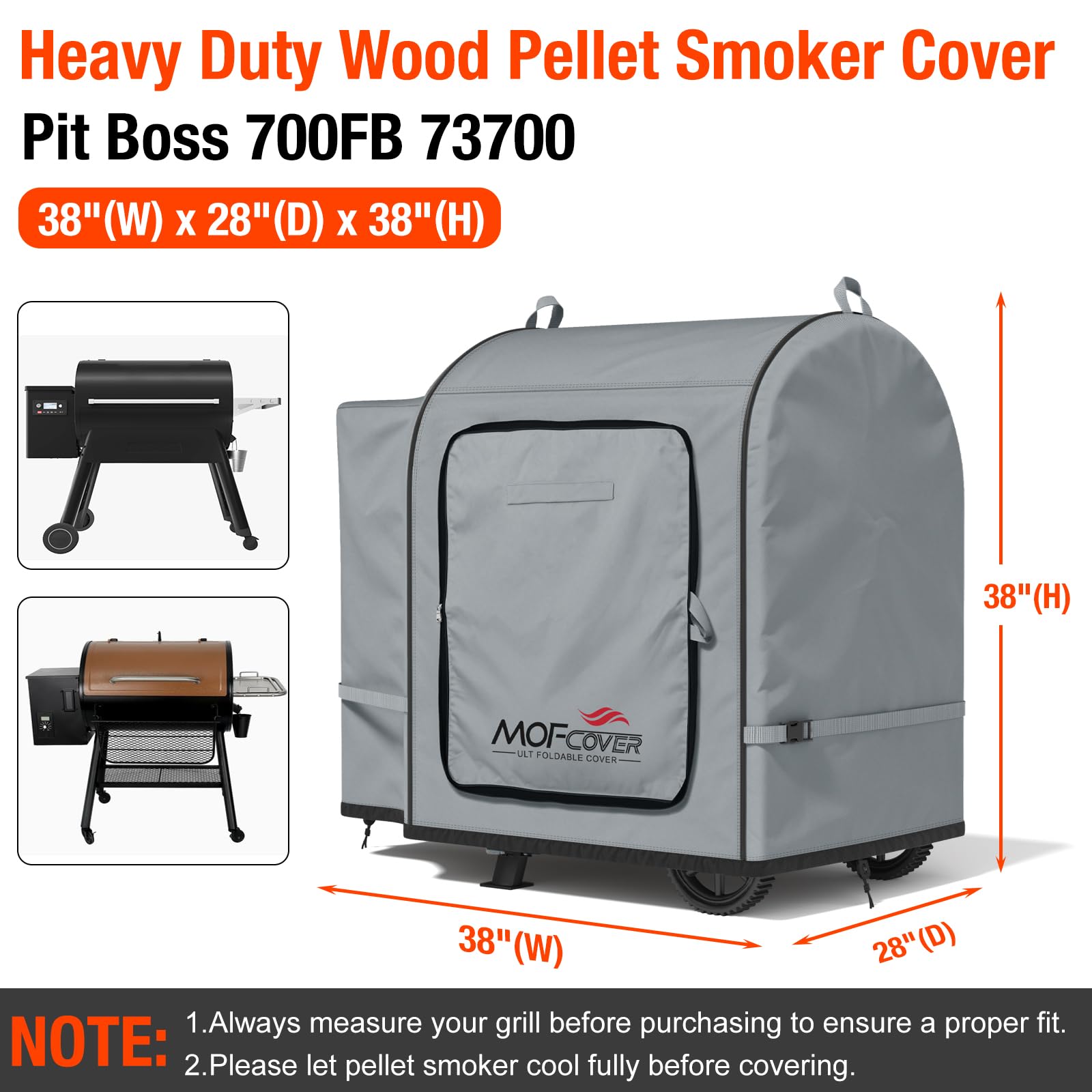 MOFCOVER Pit Boss 700FB Grill Cover(Gray)