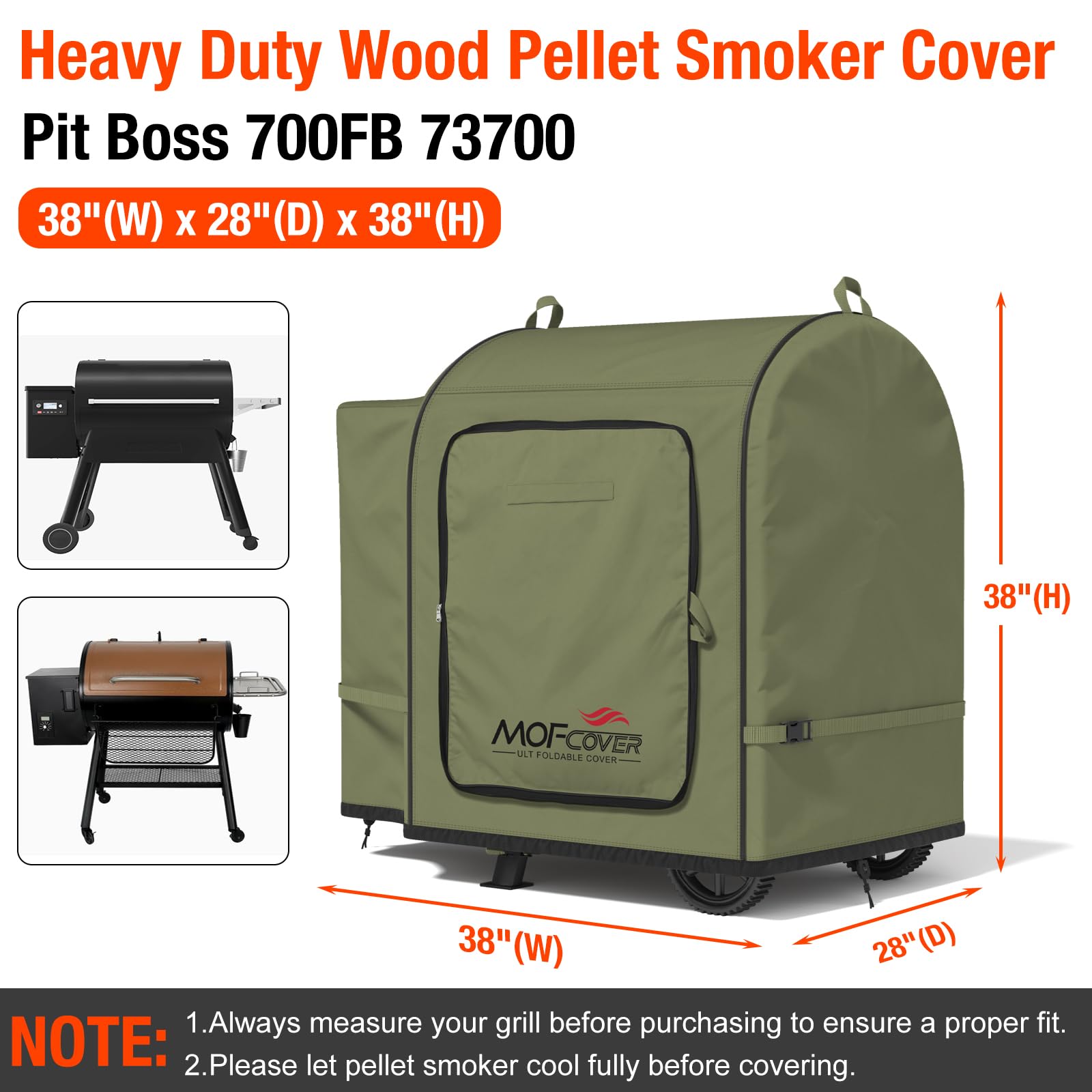 MOFCOVER Pit Boss 700FB Grill Cover(Green)