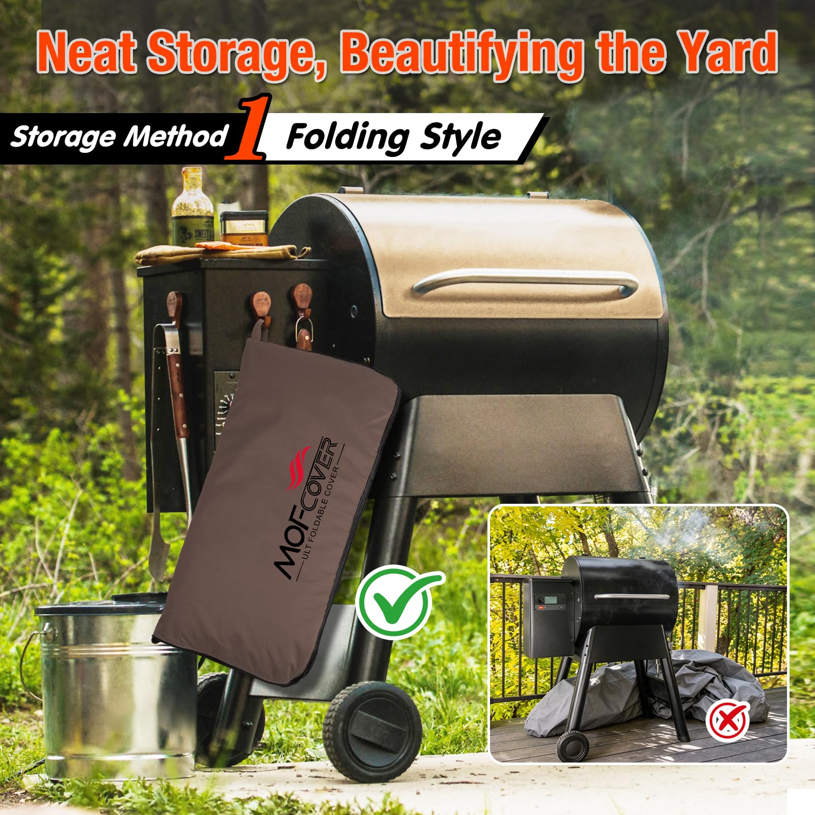 MOFCOVER Traeger 20 Grill Cover(Coffee)