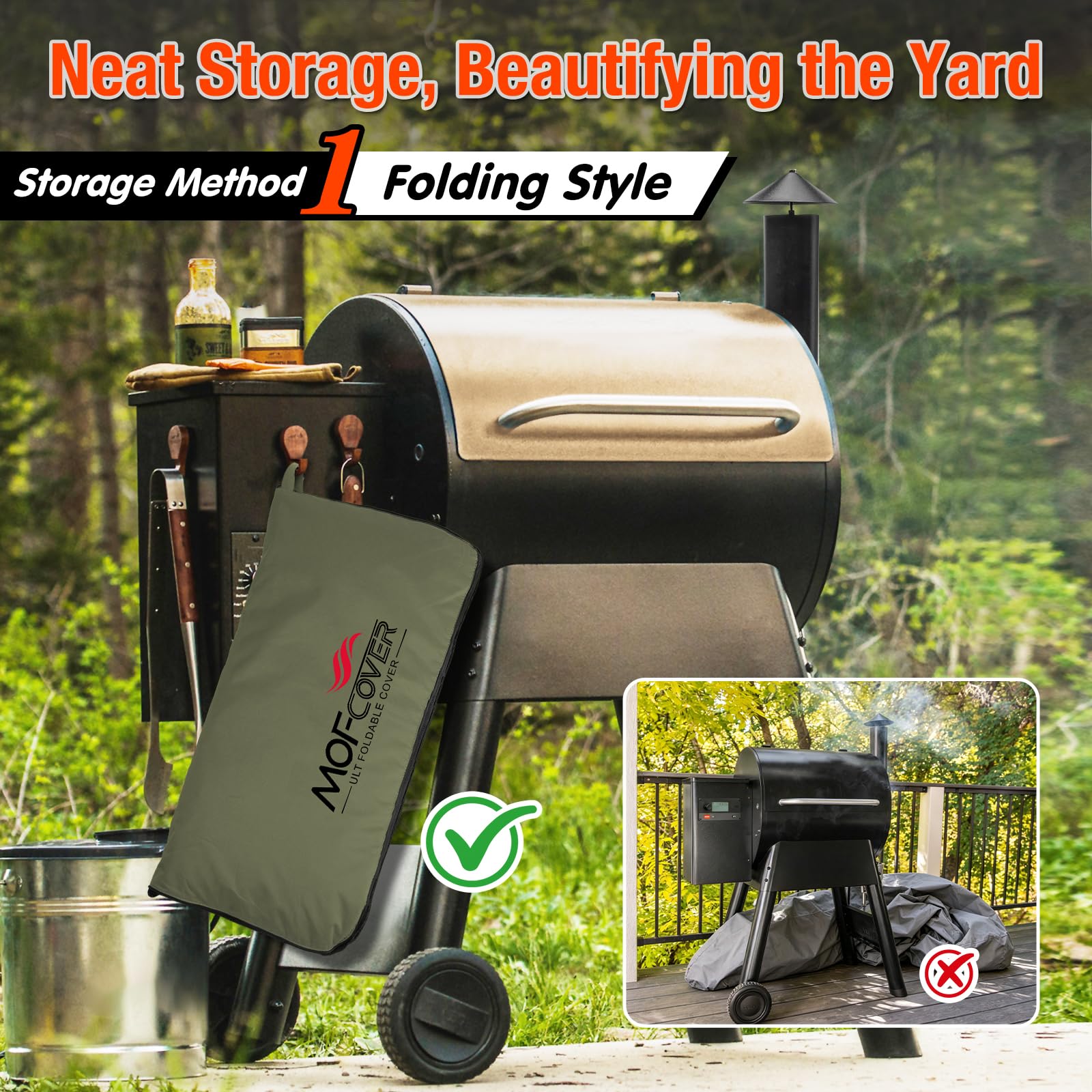 MOFCOVER Traeger Pro 22 Grill Cover(Green)