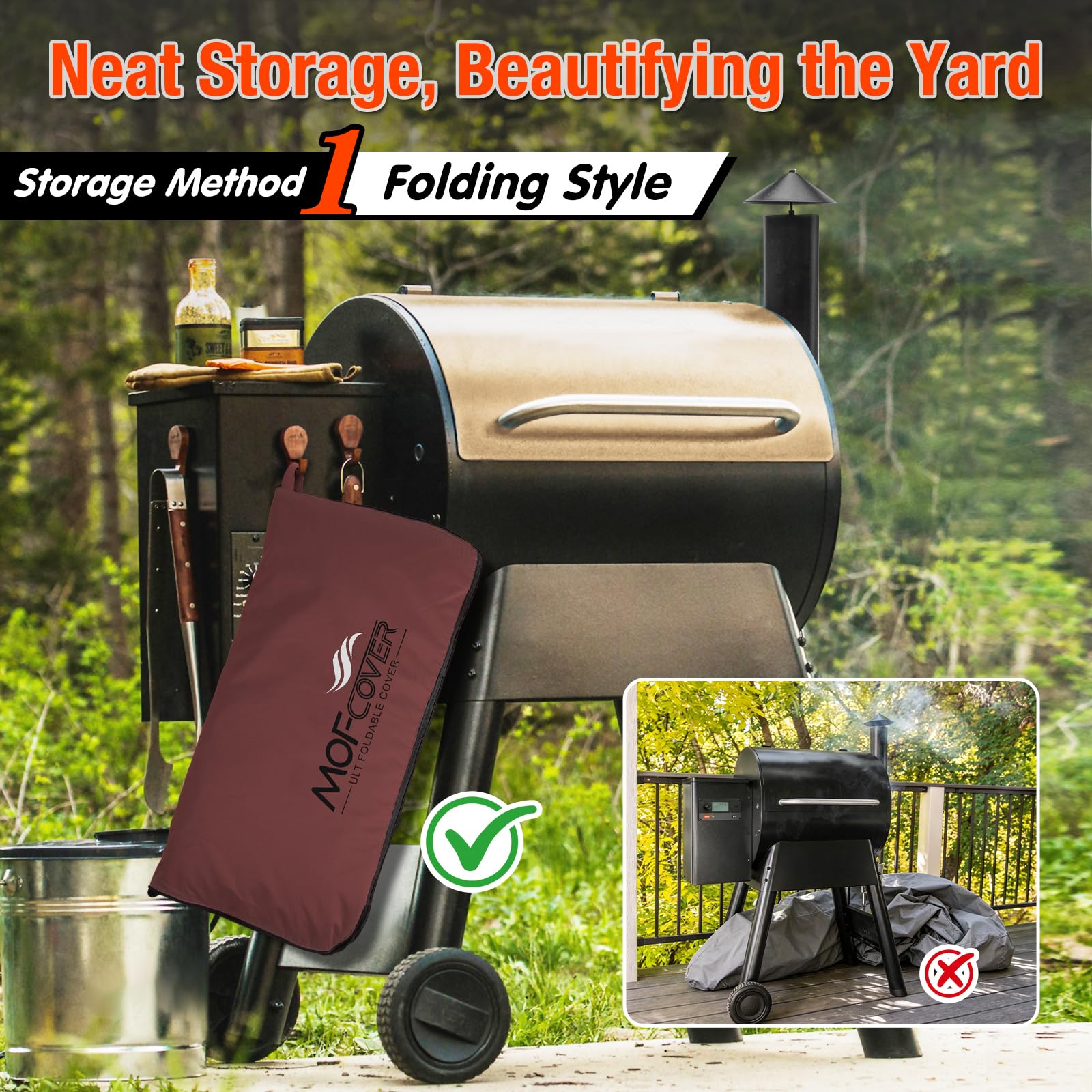 MOFCOVER Traeger Pro 34 Grill Cover(Red)