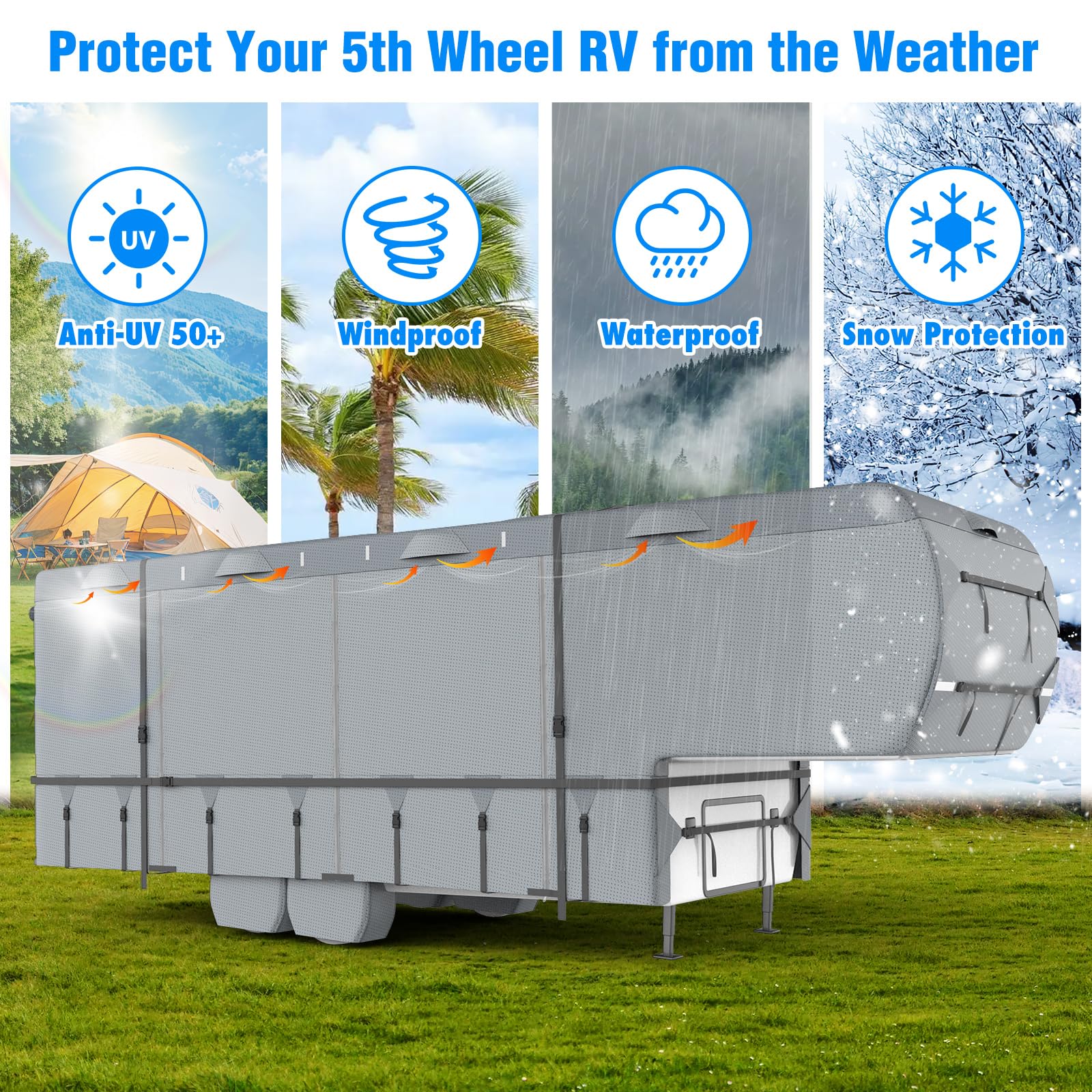 MOFCOVER 5th Wheel RV Cover 29-33ft