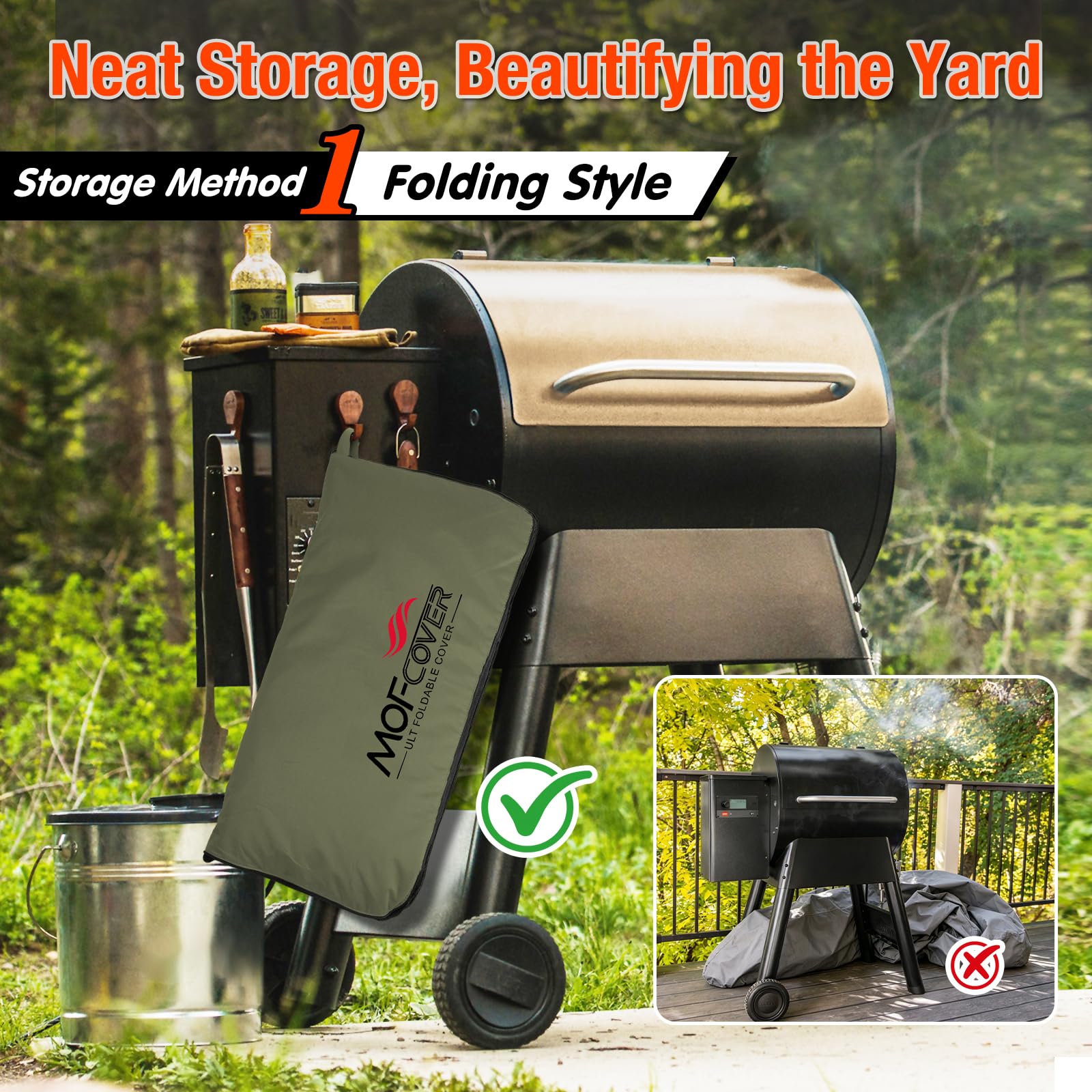 MOFCOVER Traeger 20 Grill Cover(Green)