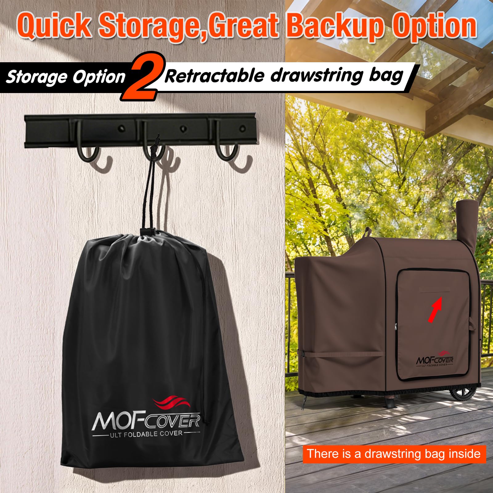 MOFCOVER Traeger Pro 22 Grill Cover(Coffee)