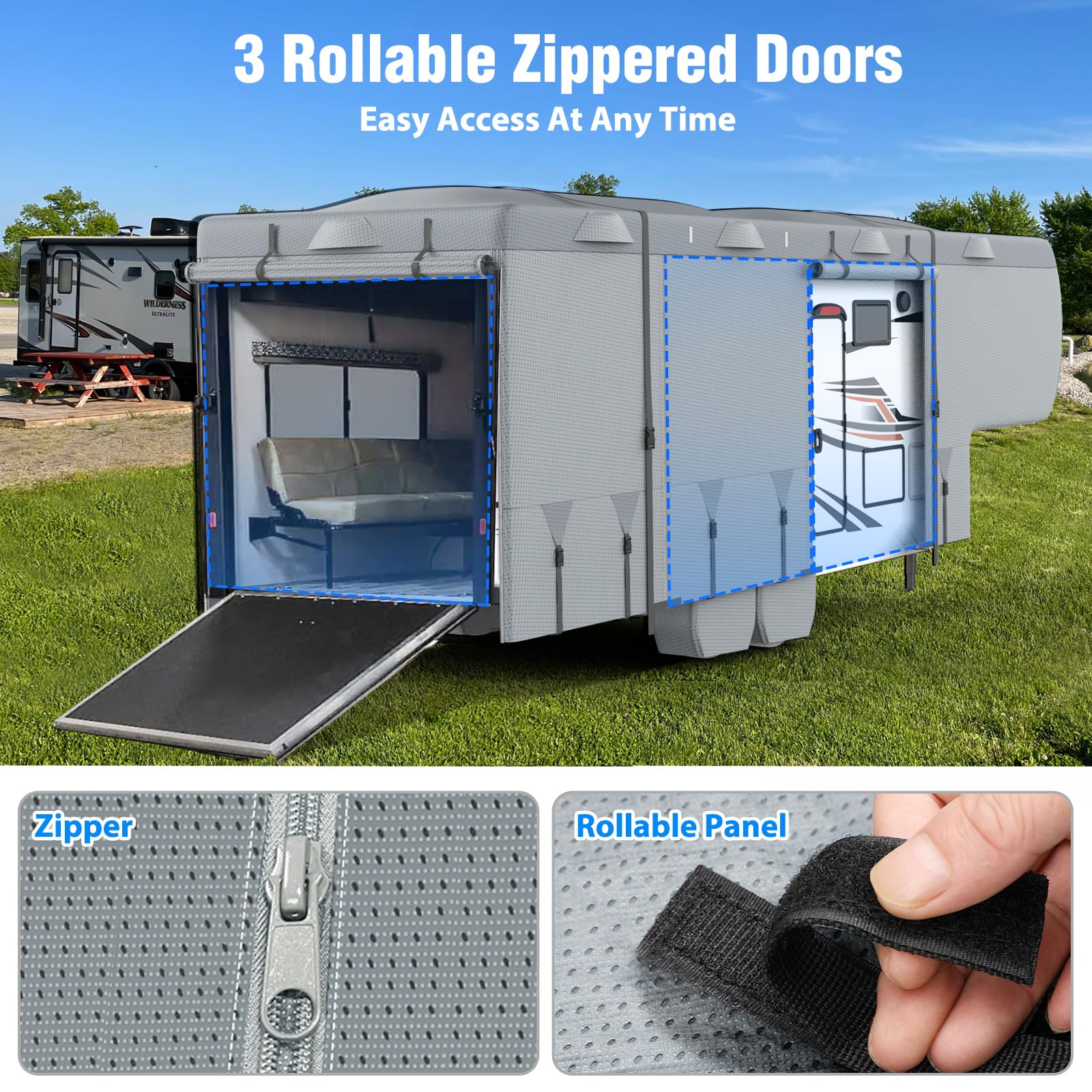 MOFCOVER 5th Wheel RV Cover 29-33ft