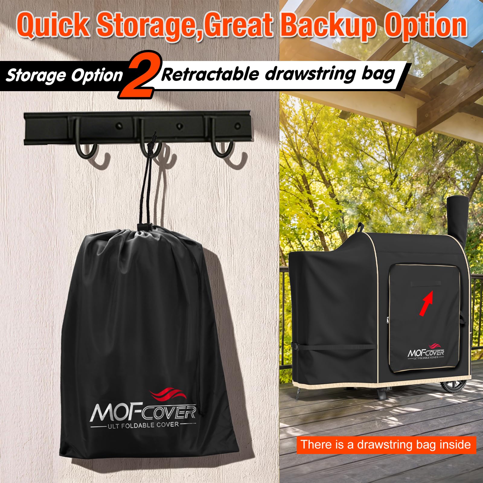 MOFCOVER Traeger Pro 22 Grill Cover(Black)
