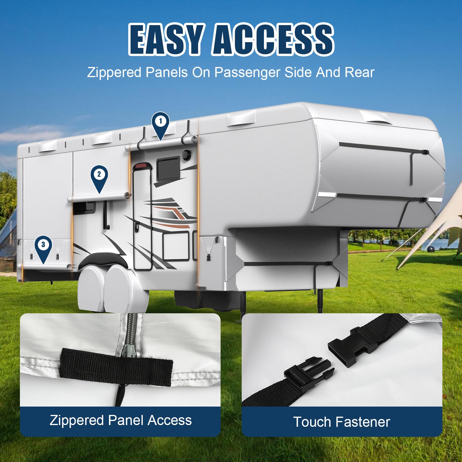 MOFCOVER 5th Wheel RV Cover 37-41ft,Oxford