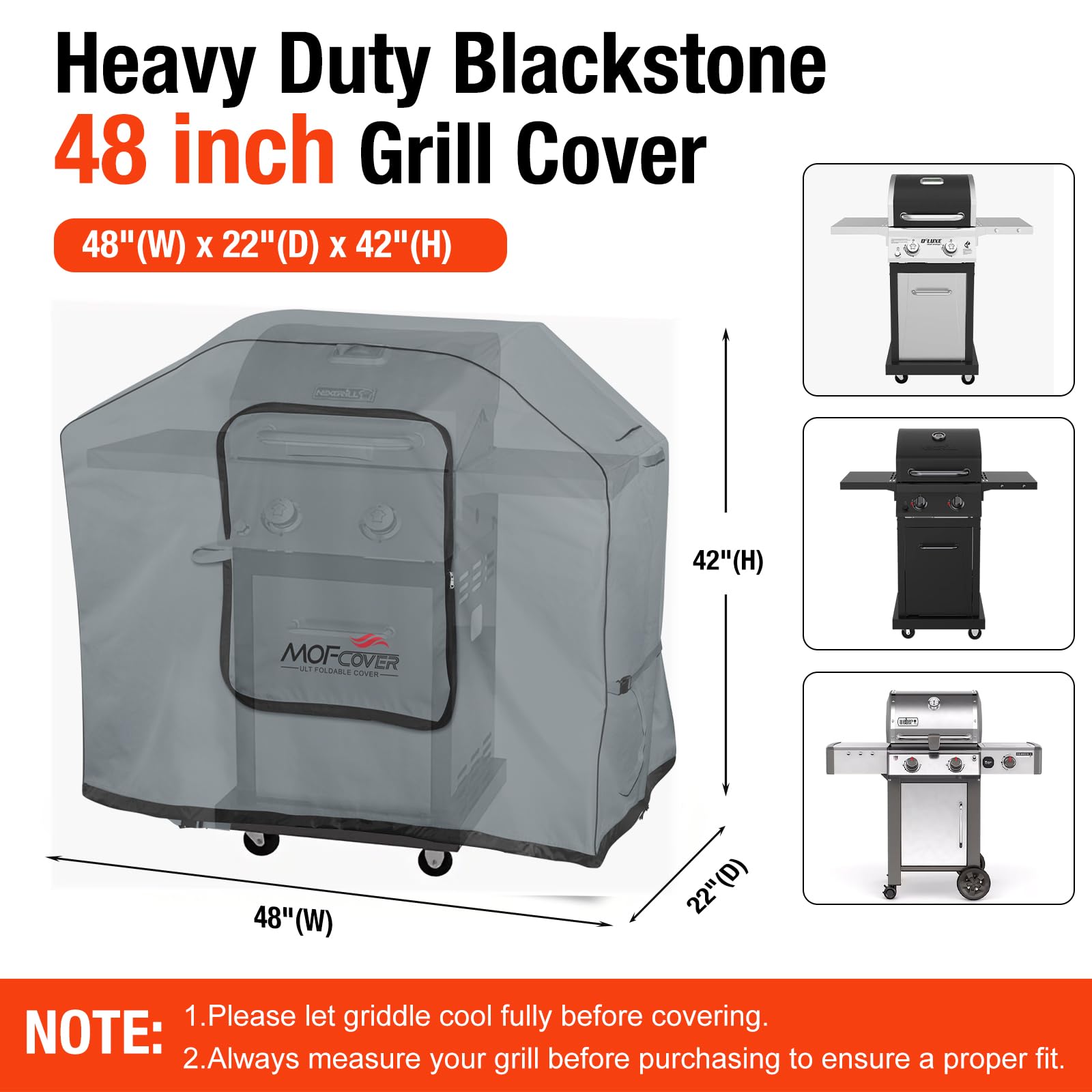 MOFCOVER 48 inch Griddle Cover(Khaki)