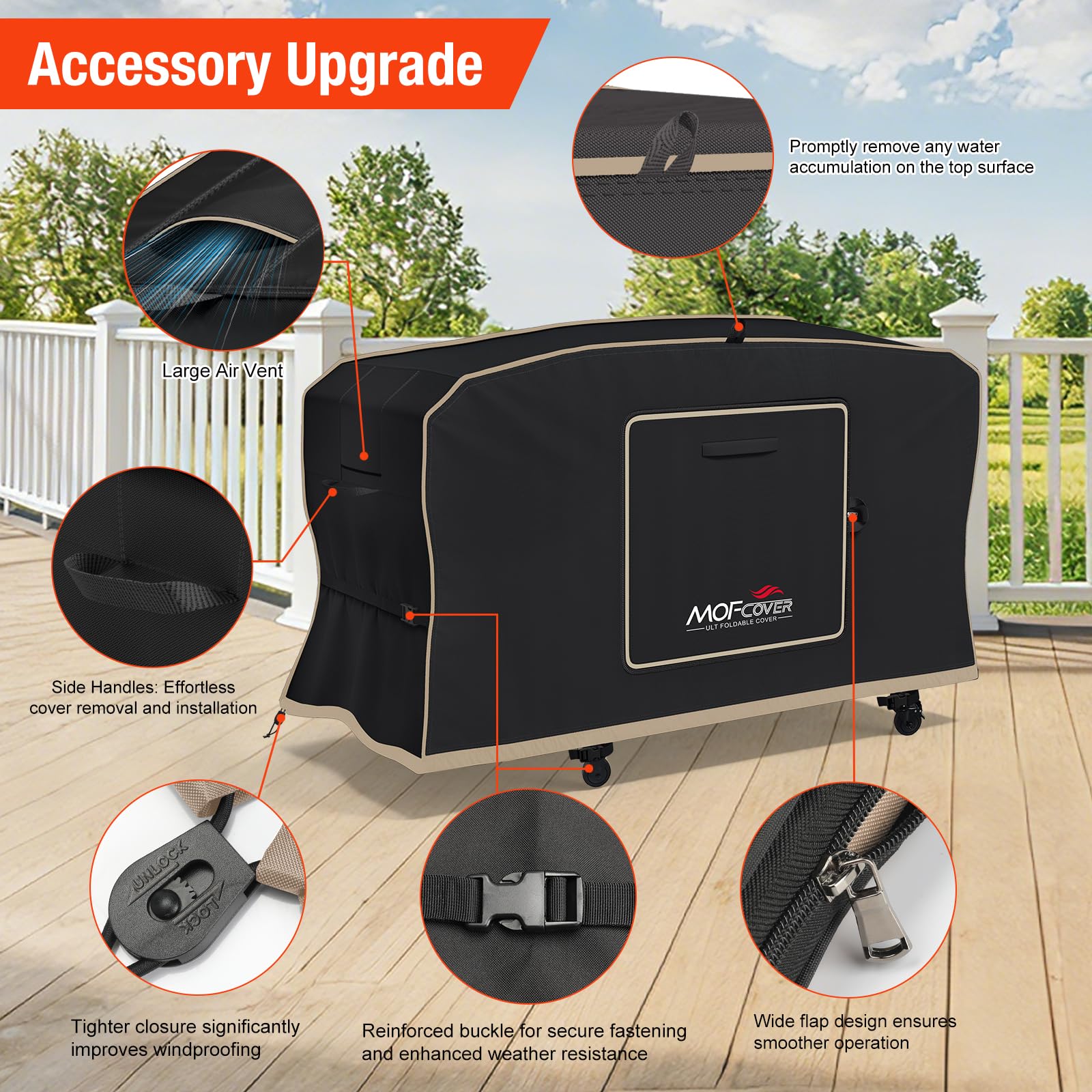 MOFCOVER 28 inch Griddle Cover(Coffee)