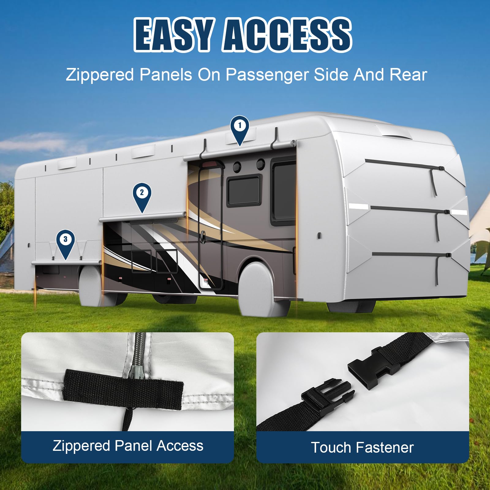 MOFCOVER Class A RV Cover 34-37ft,Oxford