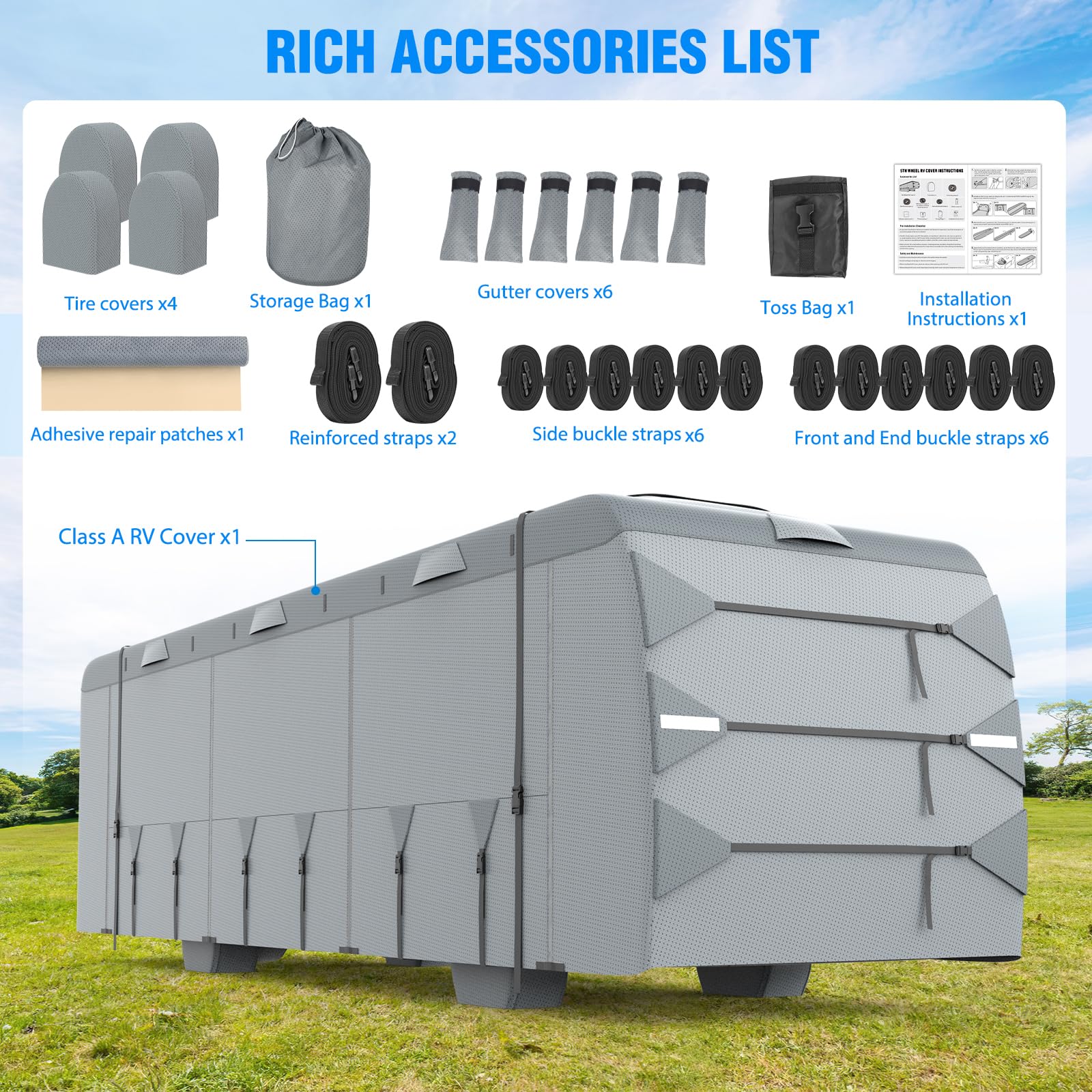 MOFCOVER Class A RV Cover 31-34ft