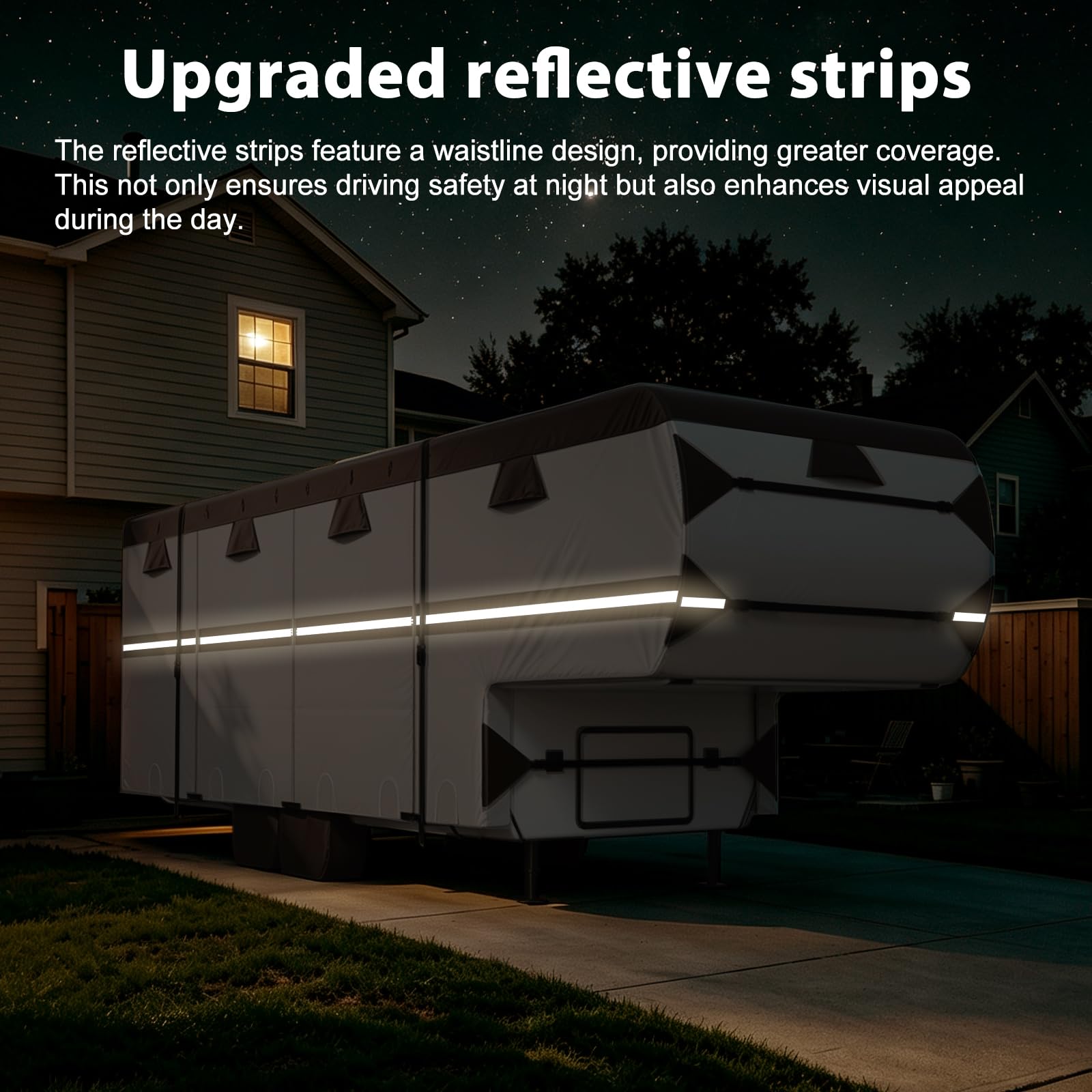 MOFCOVER 5th Wheel RV Cover 26-29ft,Chestnut brown