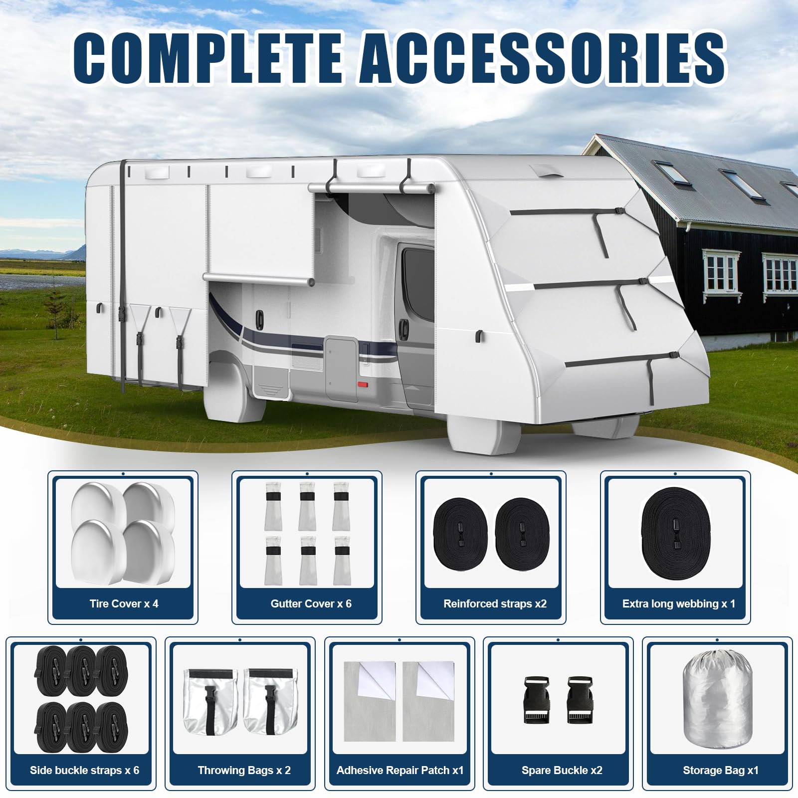 MOFCOVER Class C RV Cover 29-32ft,Oxford