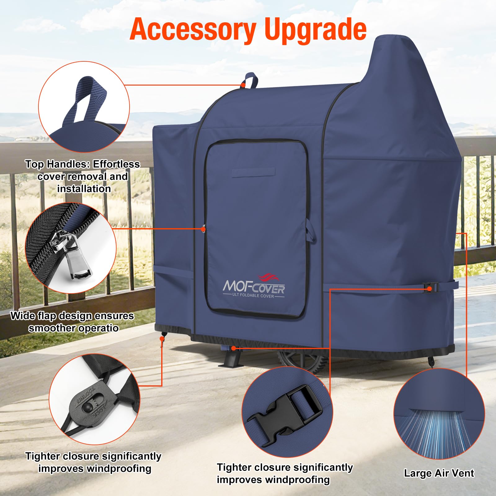 MOFCOVER Pit Boss Austin XL Grill Cover(Blue)