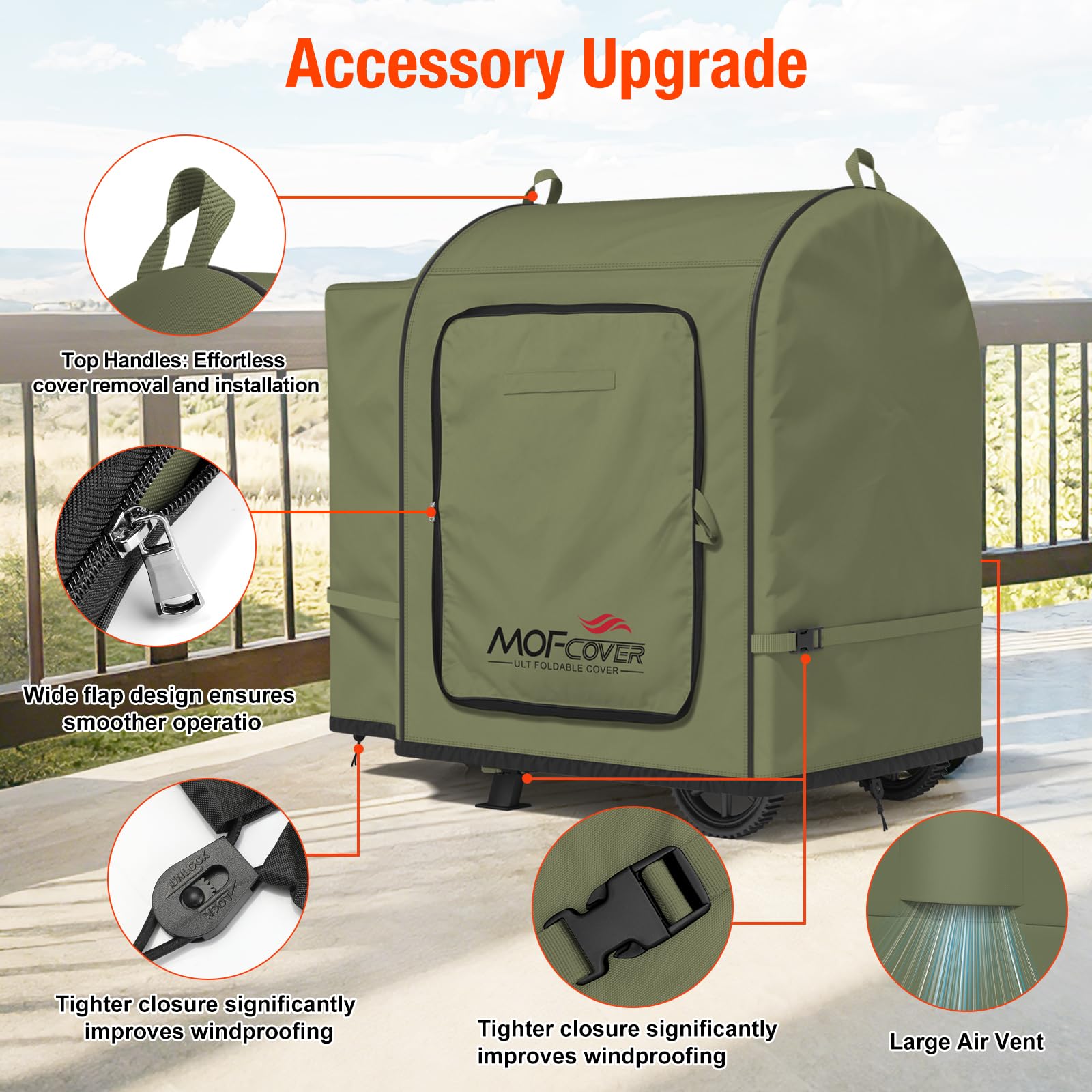 MOFCOVER Traeger 20 Grill Cover(Green)