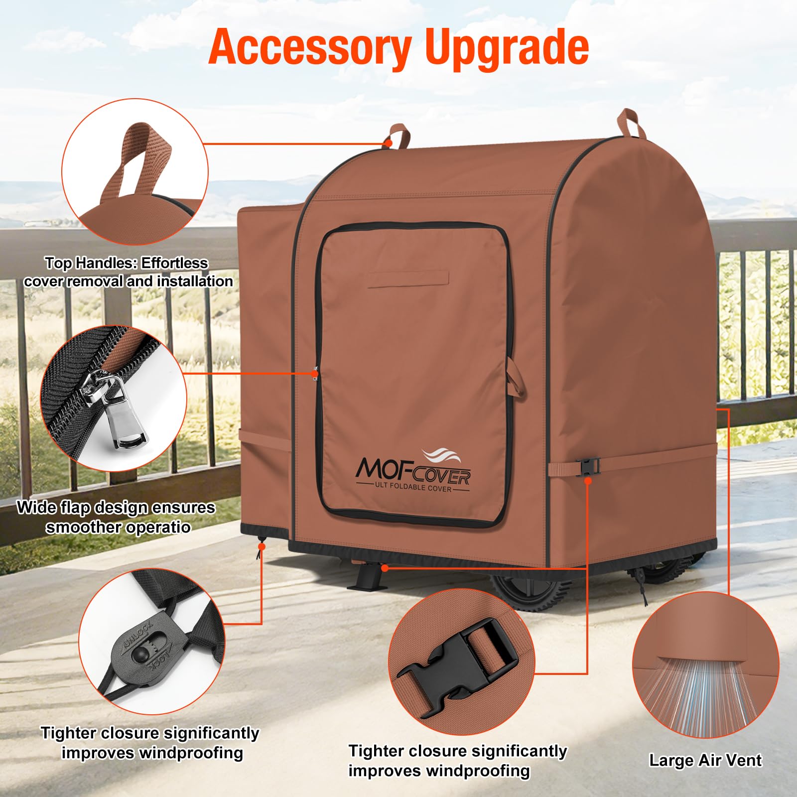 MOFCOVER Traeger 20 Grill Cover(Caramel)