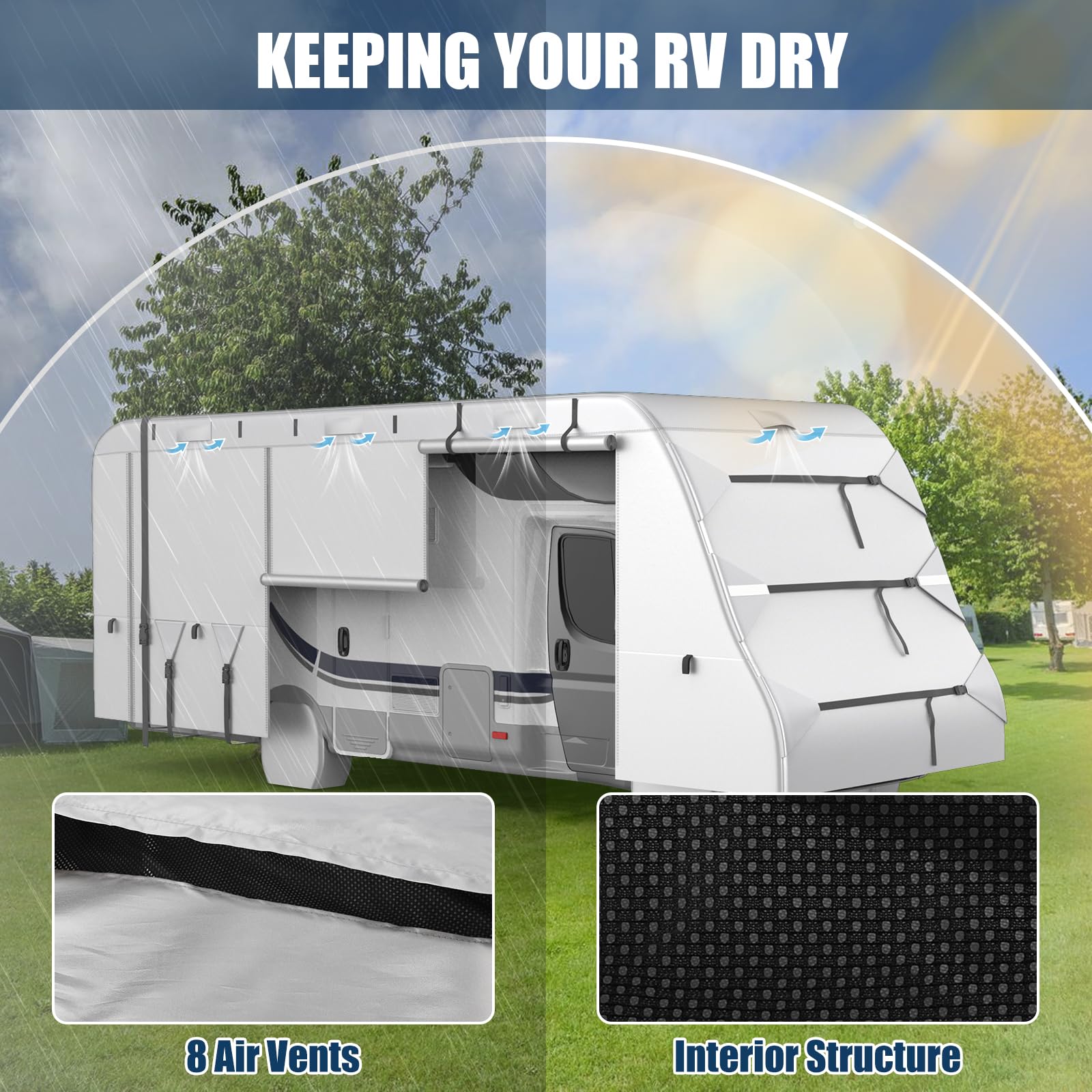 MOFCOVER Class C RV Cover 29-32ft,Oxford